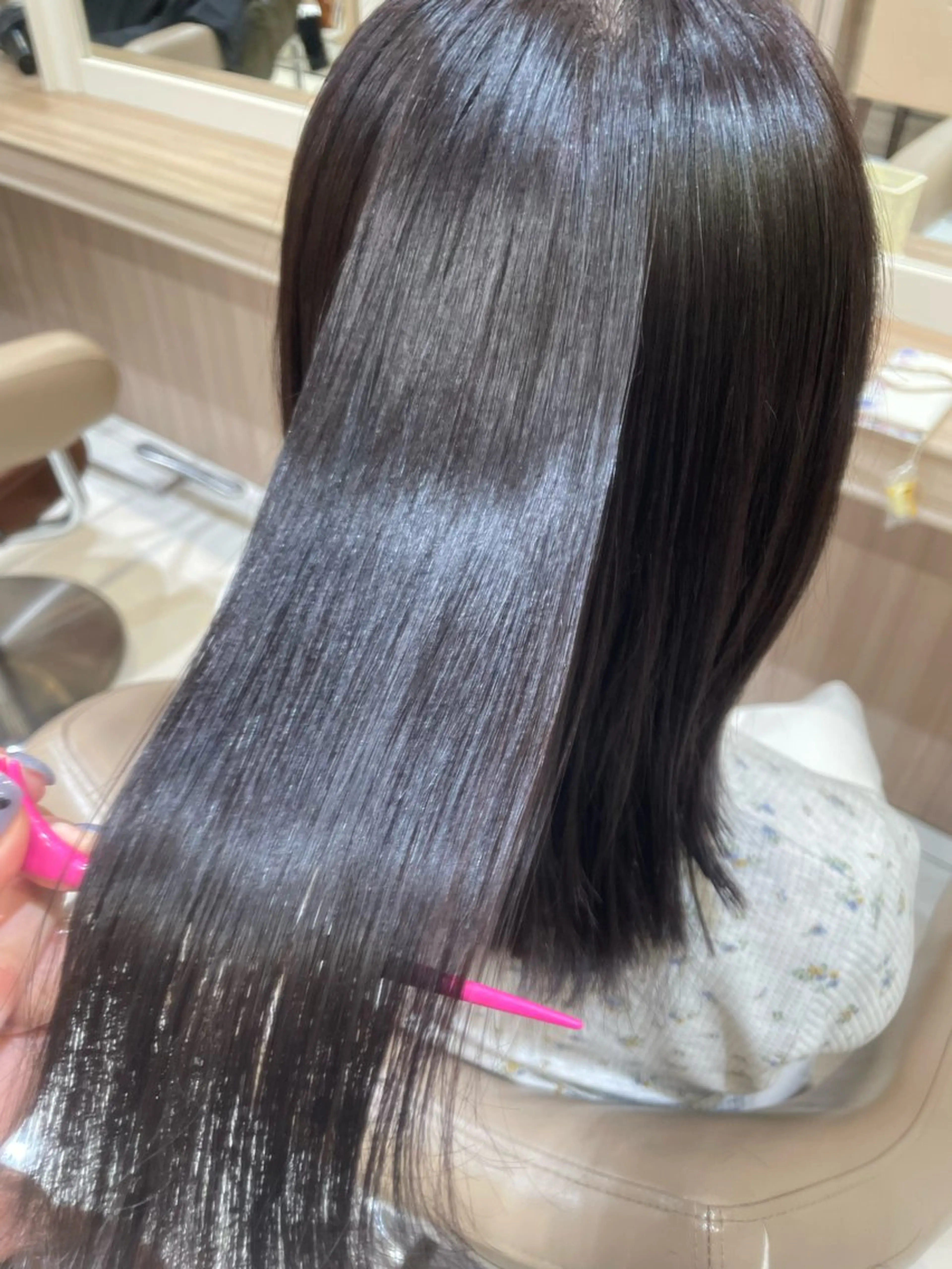 ミディアム カラー パーマ カット ヘアカラー 縮毛矯正 韓国ヘアメイク🎀/ 縮毛矯正✨山本媛香のヘアスタイル