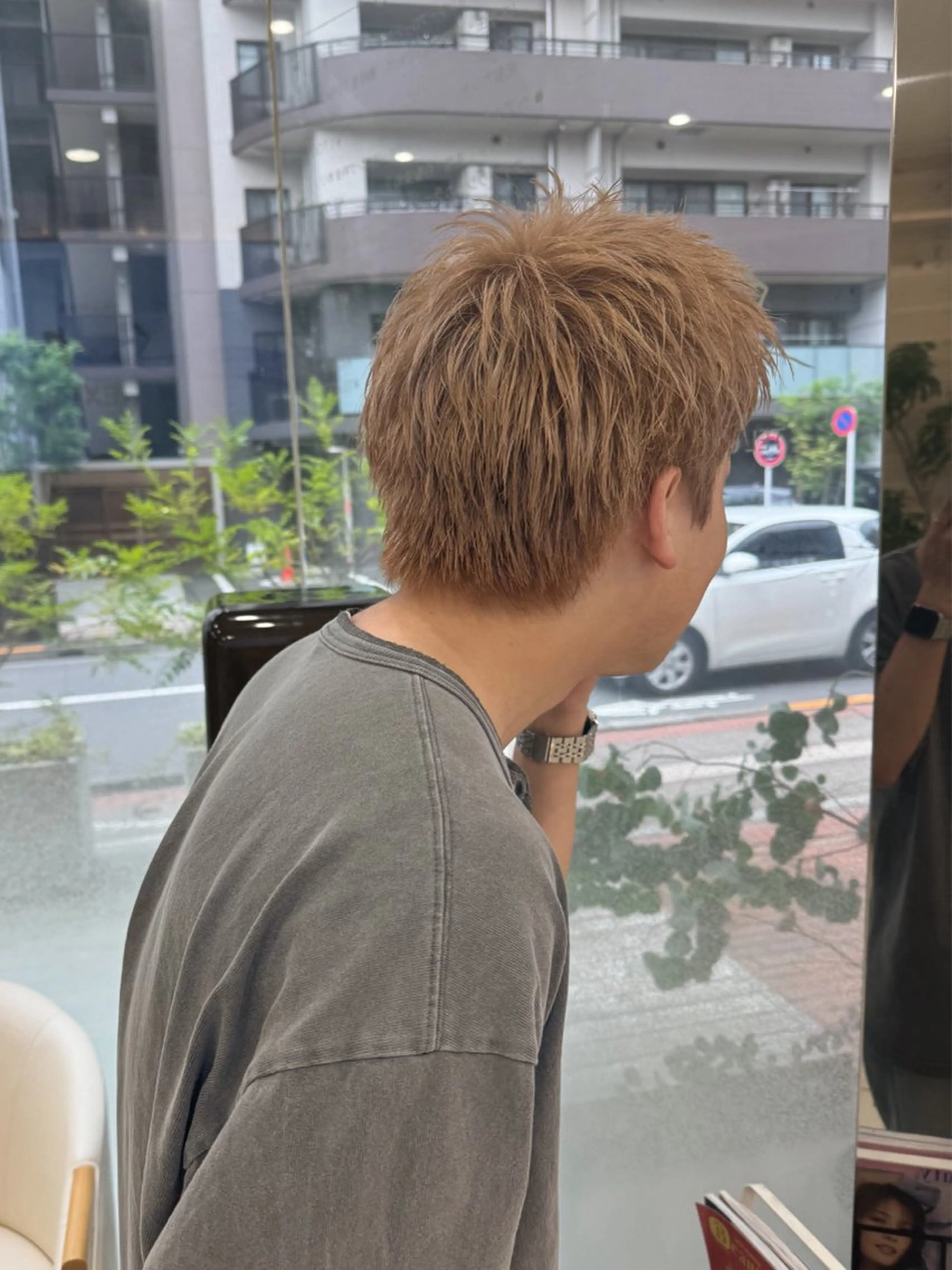 ショート カラー メンズ スパイキーショート ベージュカラー ショートヘア ヘアカラー Seeknext // Rukaのヘアスタイル