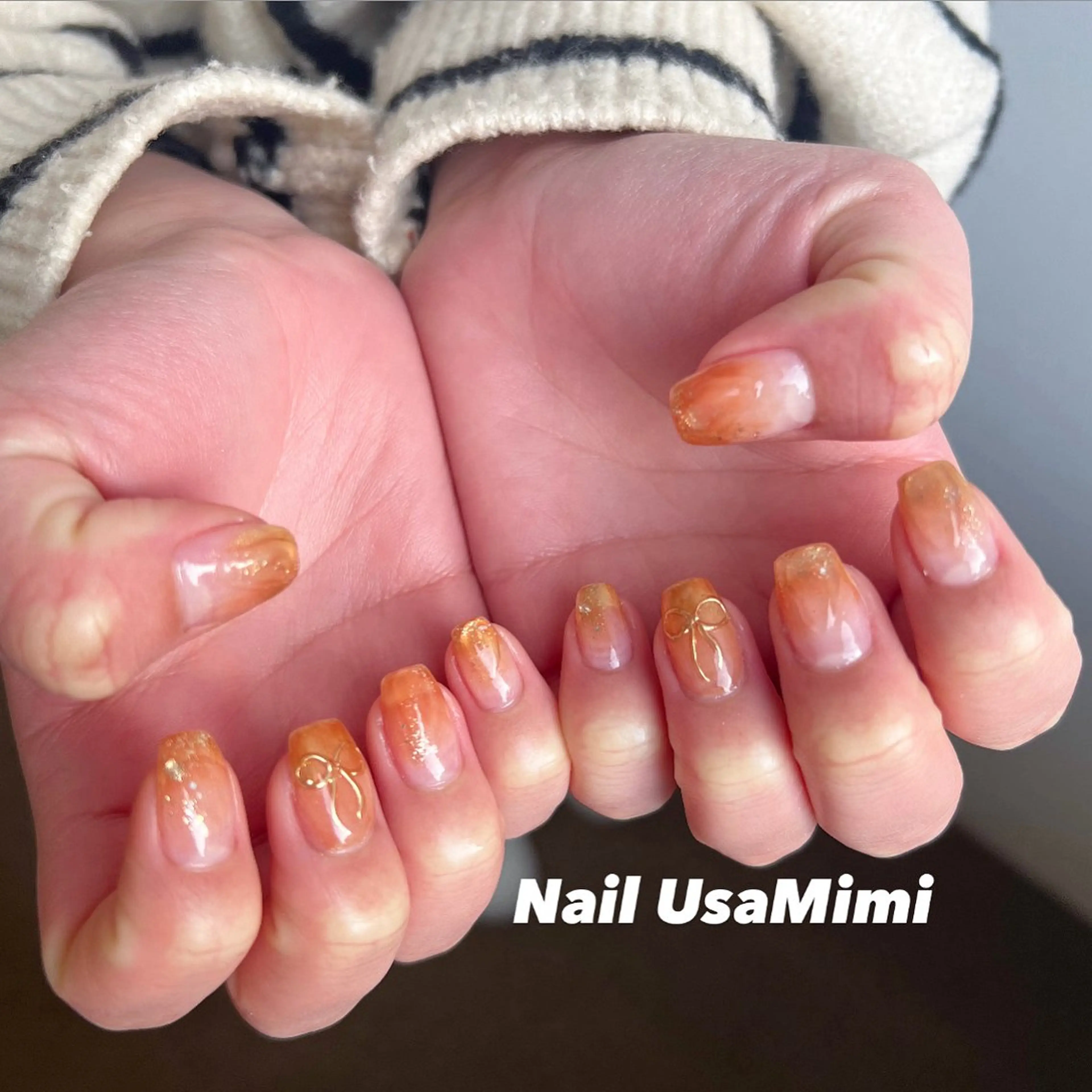 ネイル ジェルネイル 韓国ネイル マグネットネイル 持ち込み ニュアンスネイル 本町NailUsa Mimi RIKOのネイルデザイン