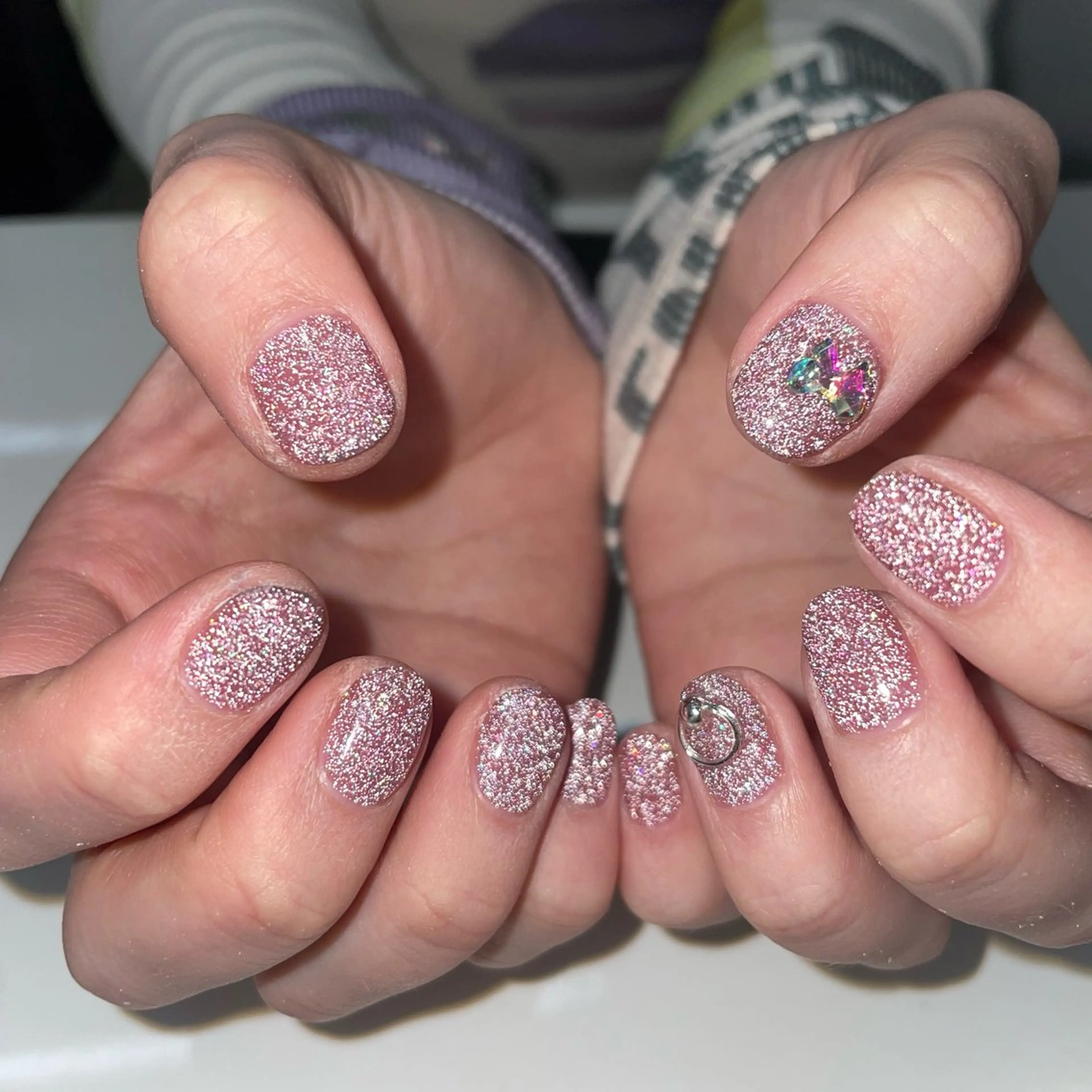 ネイル フラッシュネイル ラメ(グリッター) RUKA 美容院×ネイリストのヘアスタイル