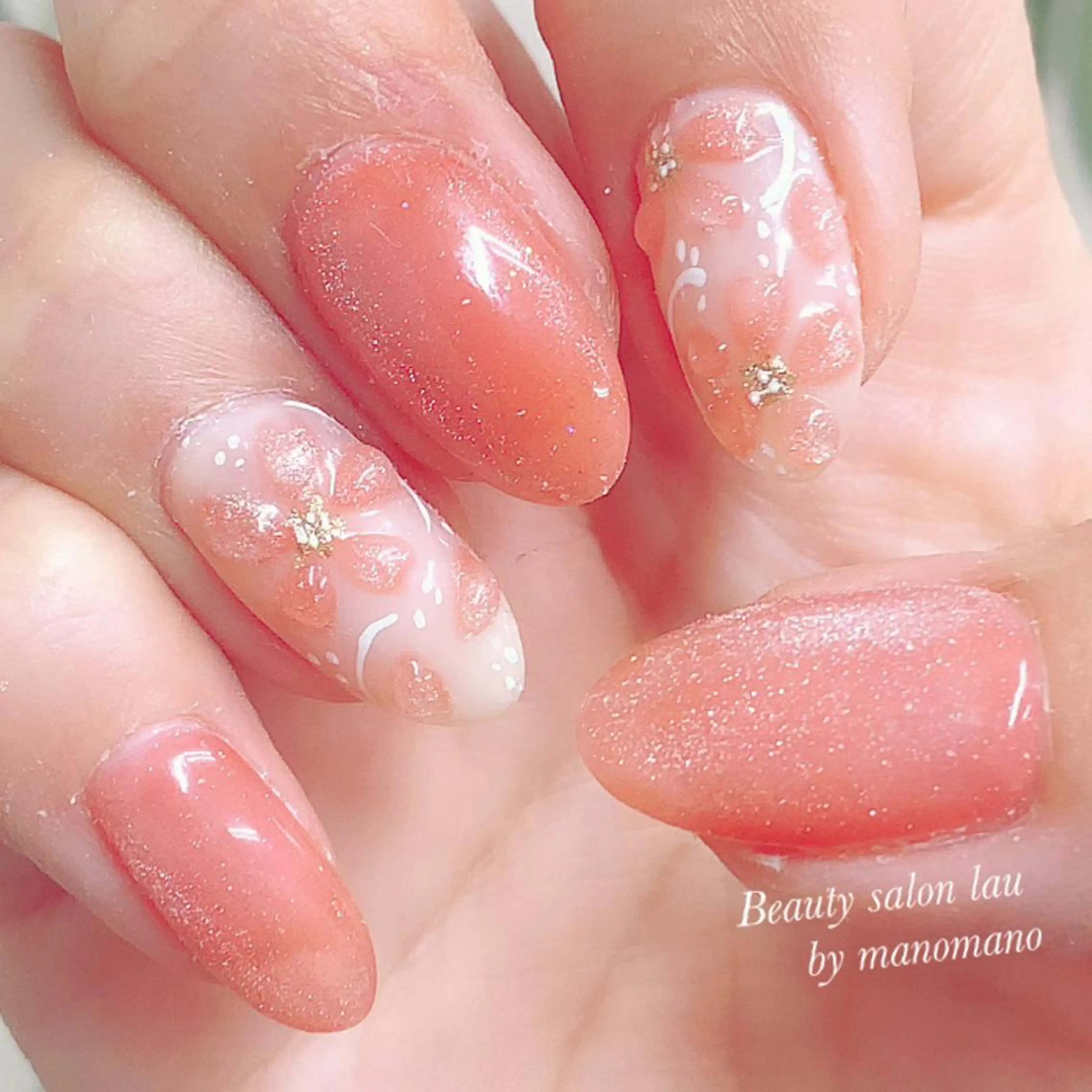 ネイル ハンドネイル ラウバイマノマノ なかざとのネイルデザイン