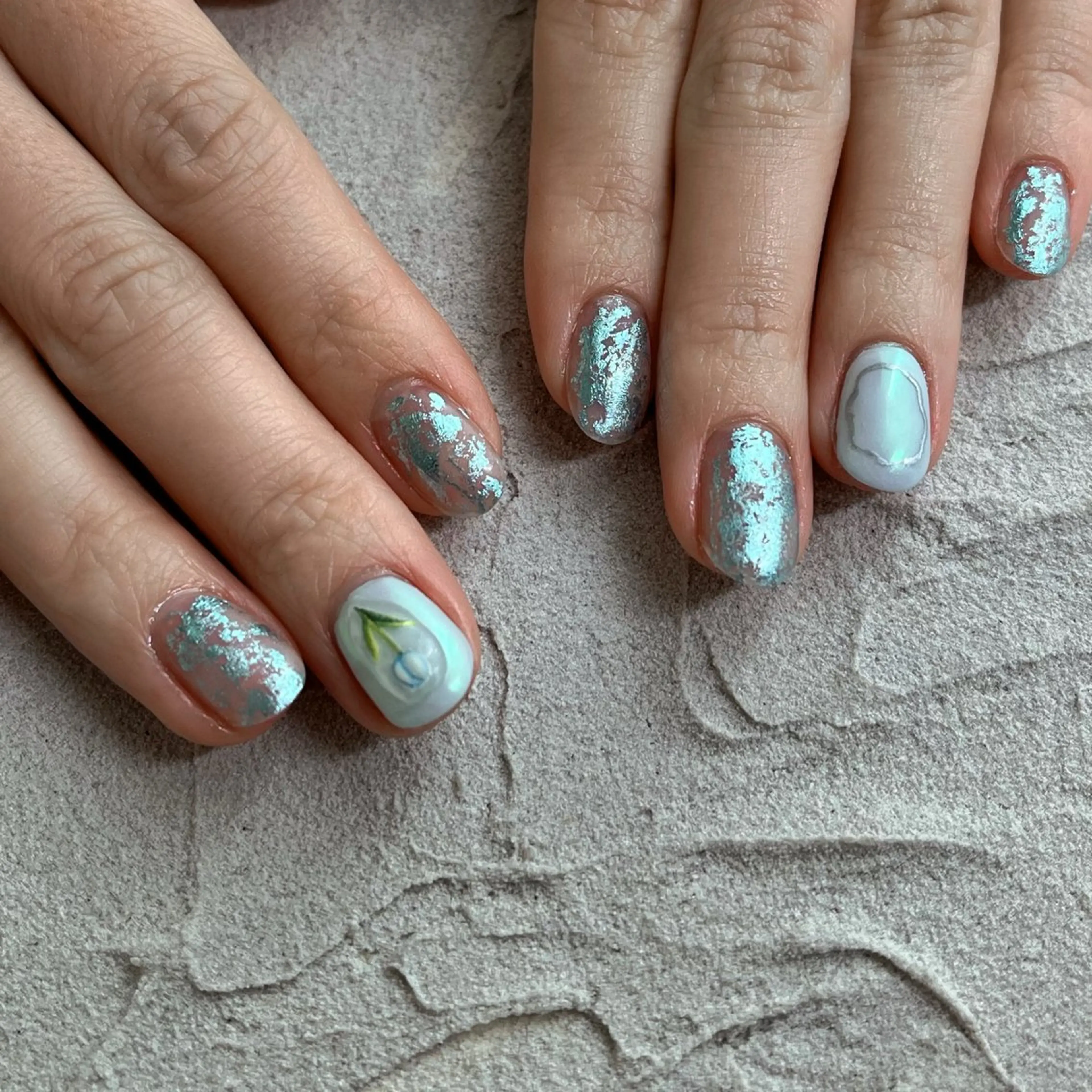 ネイル フレンチネイル ジェルネイル 韓国ネイル マグネットネイル ニュアンスネイル MARU NAIL mamiのネイルデザイン