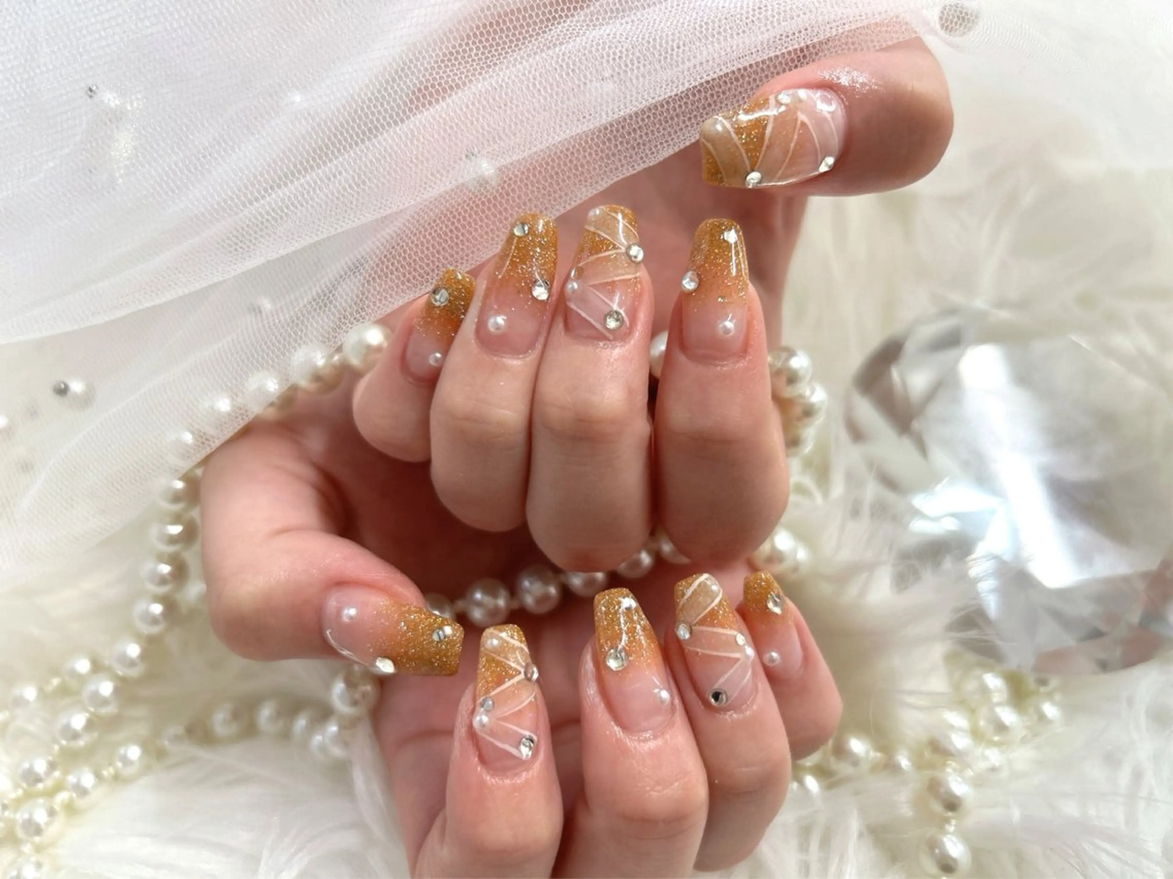 セミロング ハンドネイル Nailsalon Angeのネイルデザイン