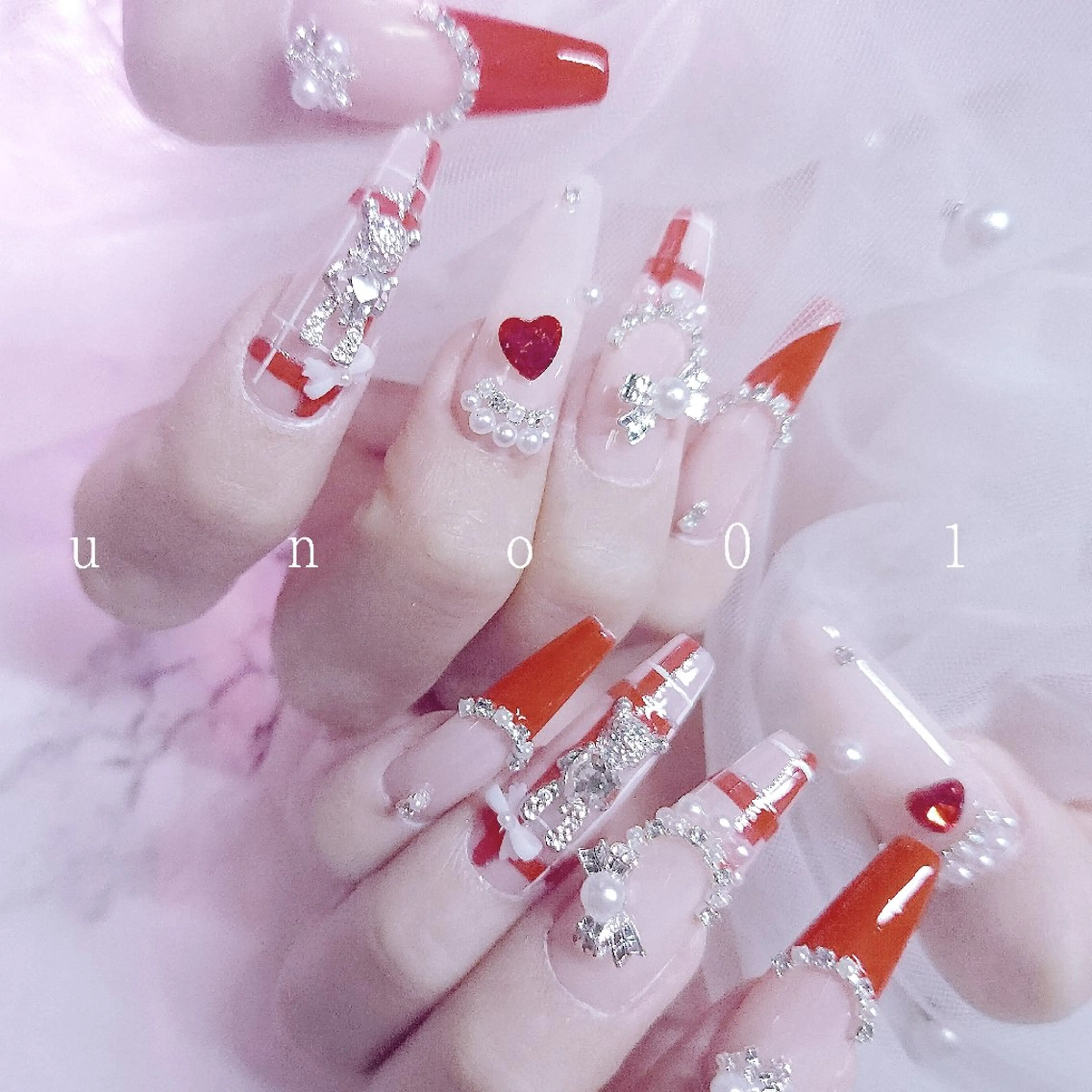 ネイル アートネイル ロングネイル ハンドネイル u   n   o  n a i l 01のネイルデザイン