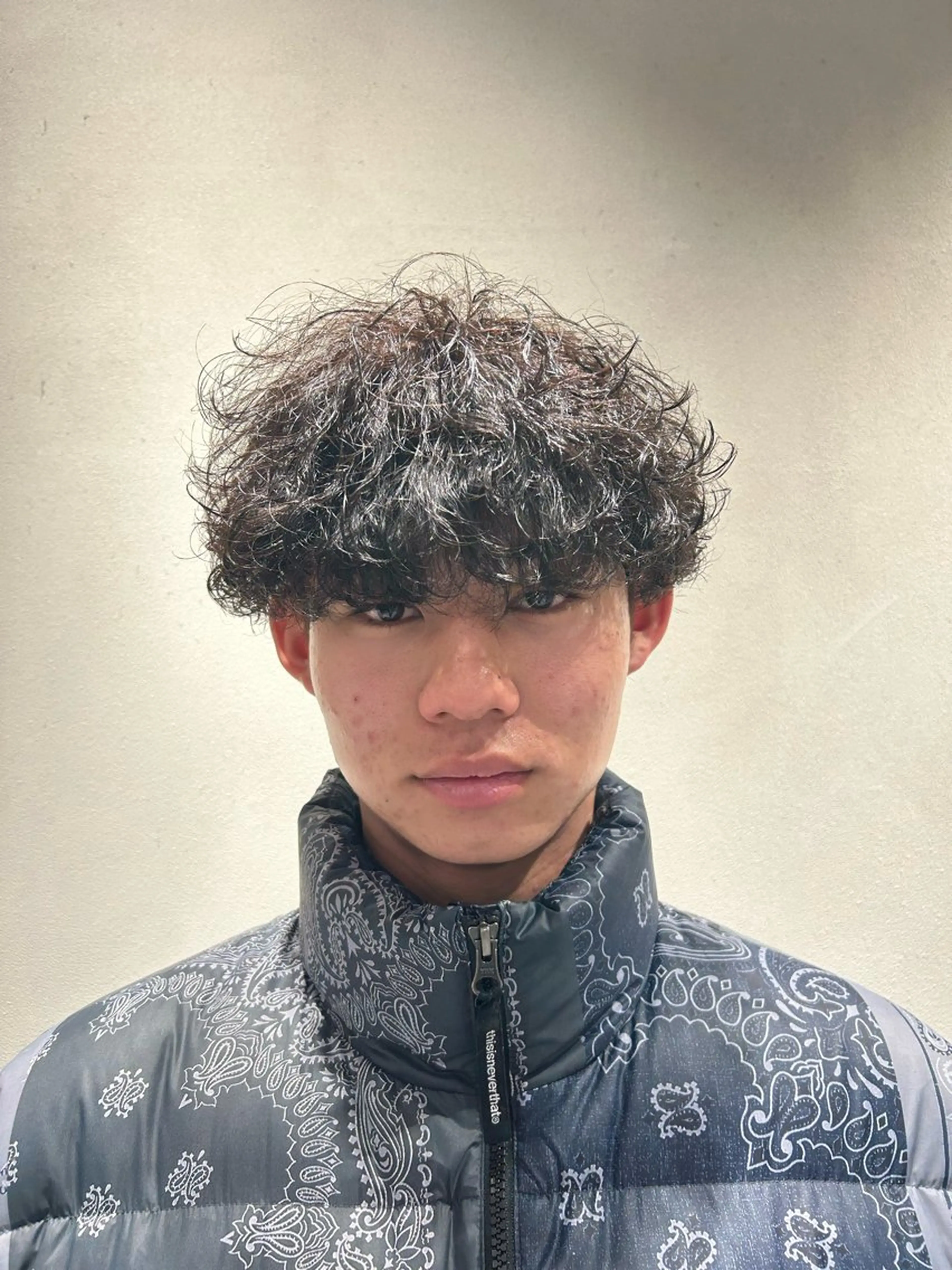 パーマ メンズ カット パーマ トリートメント ヘアセット いぶき/透明感カラー 🎨メンズパーマ🔥のヘアスタイル