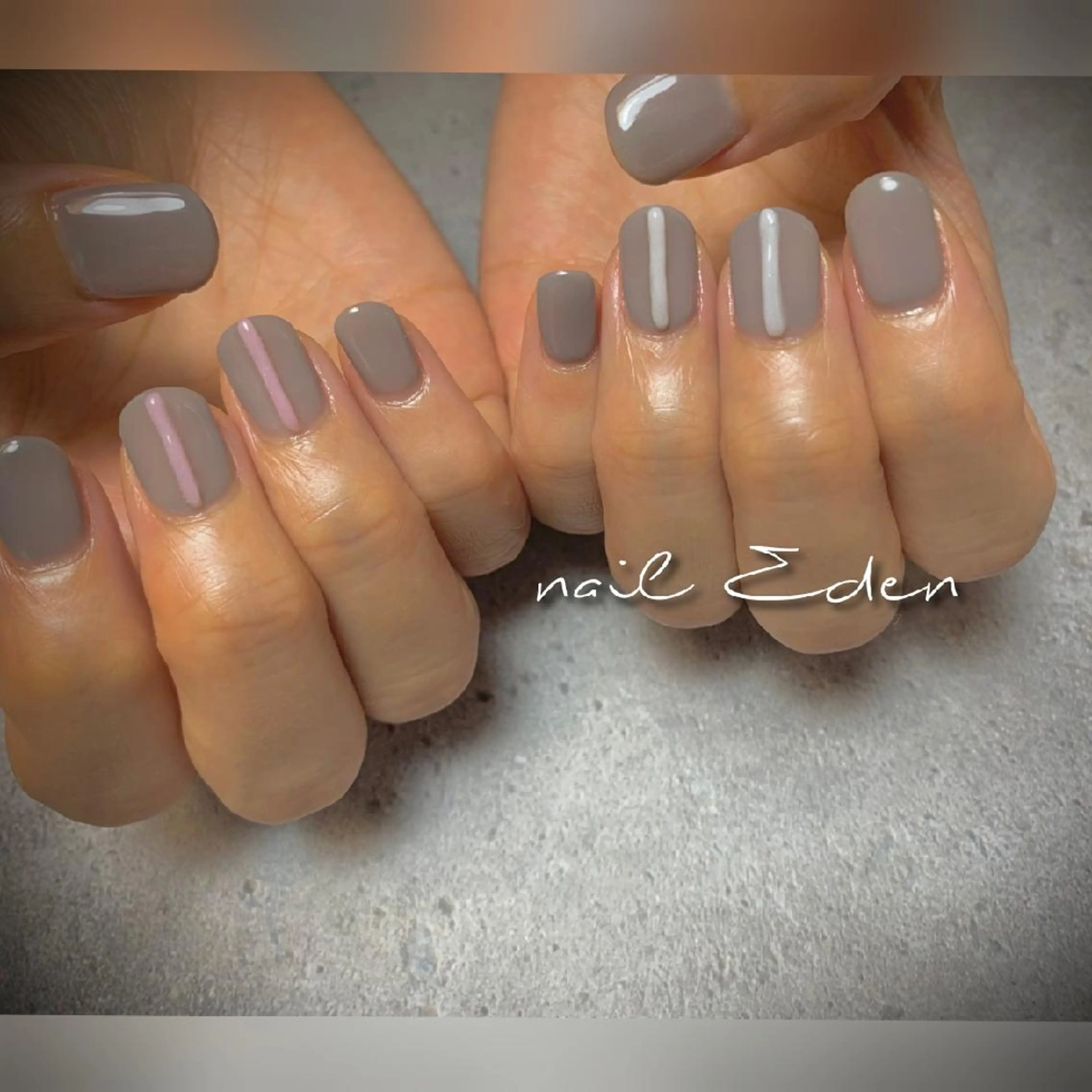 ネイル 持ち込み ホワイト ハンドネイル ハンドケア Eden　private nail saron所属・Eden ♾️のネイルデザイン