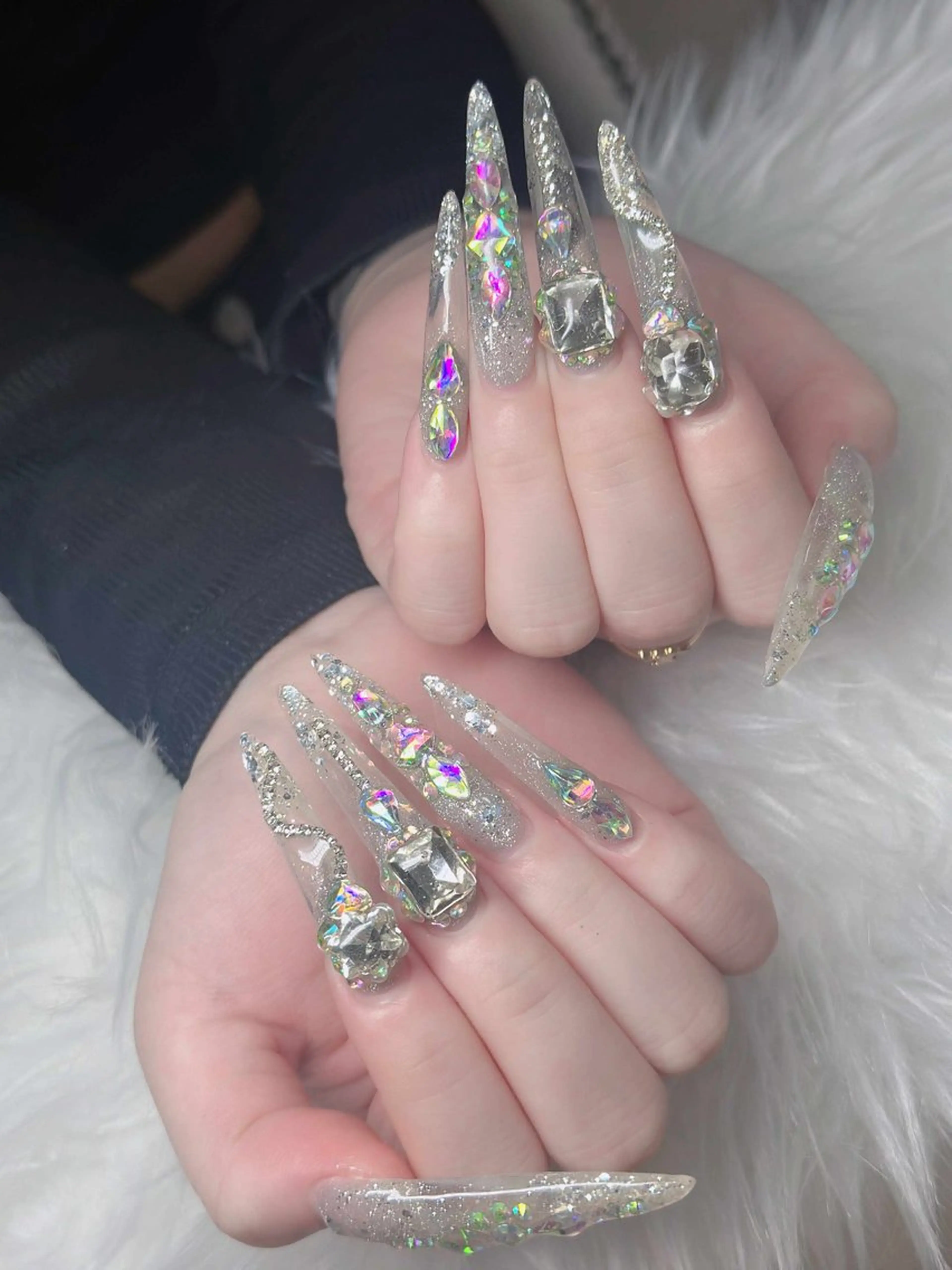 ネイル フレンチネイル ジェルネイル ガラスフレンチ ハロウィン ハート ハンドネイル H.baby Nail Salonのネイルデザイン