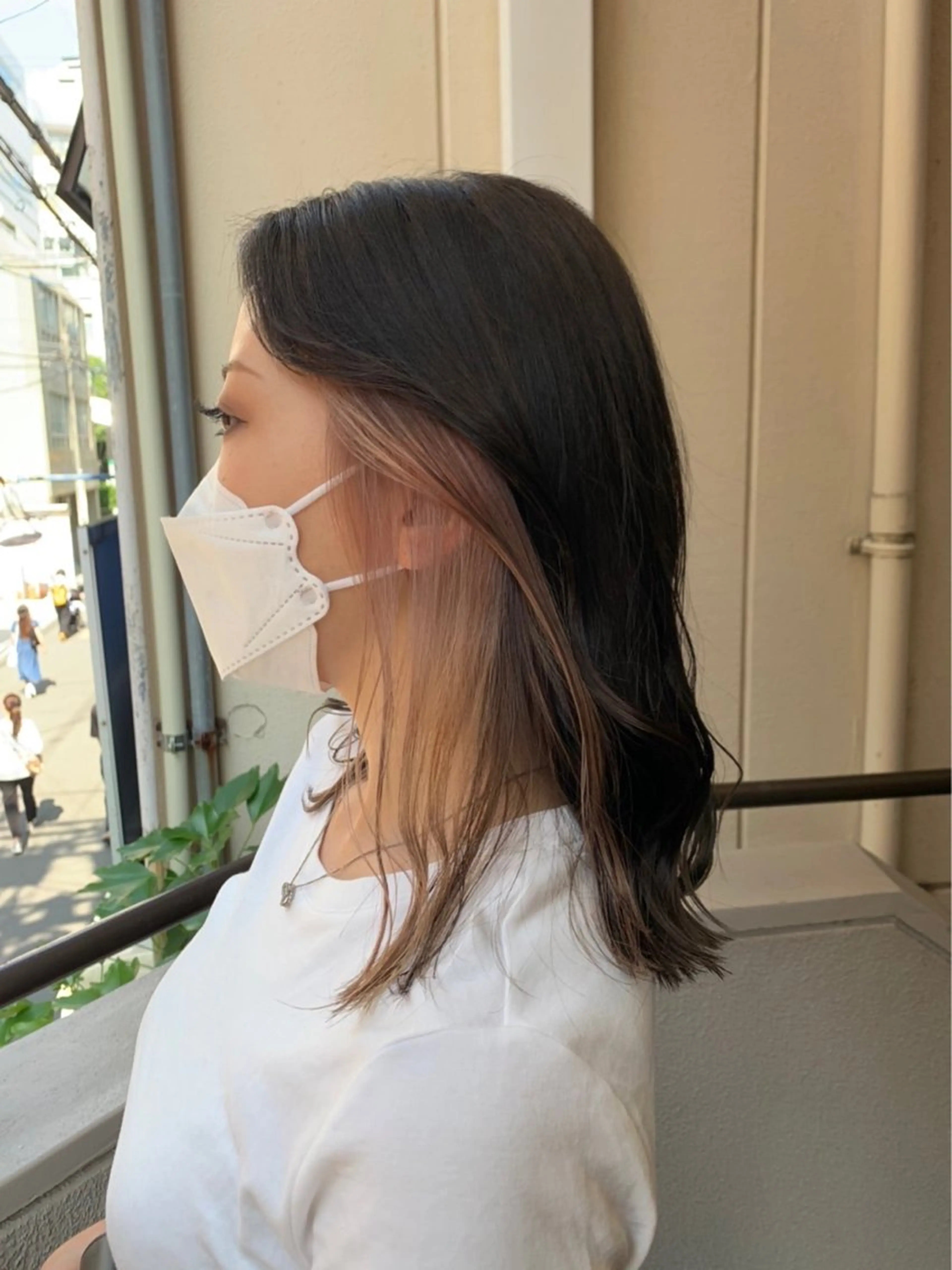 ミディアム カラー ブリーチ ケアブリーチ ダブルカラー インナーカラー ボブ ヘアカラー トリートメント ヘアセット 艶髪ケア特化✨ トワのヘアスタイル