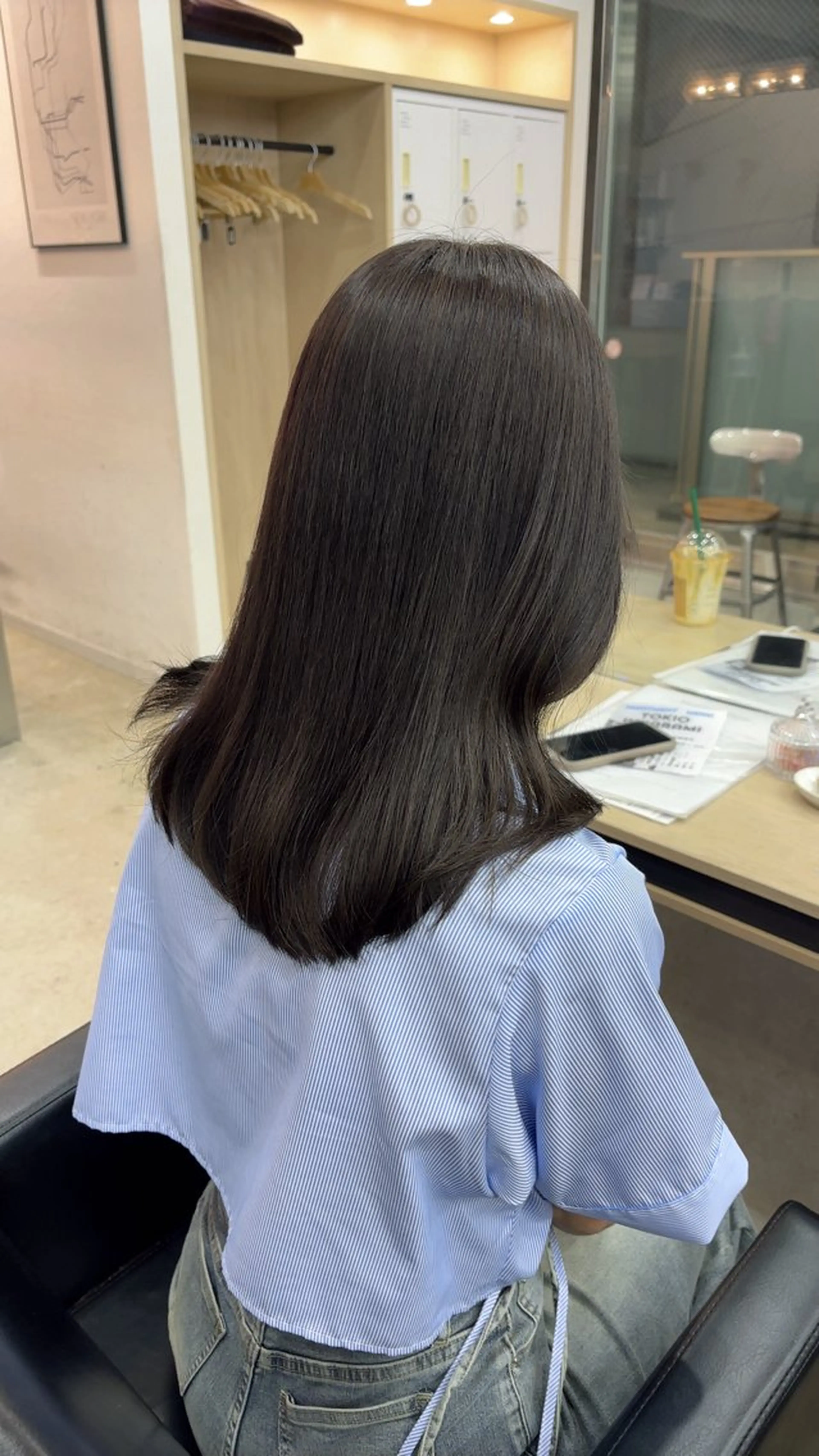 セミロング カラー グレージュ イルミナカラー カット ヘアカラー トリートメント 🪽髪質改善ストレー ト🤍美羽🤍のヘアスタイル