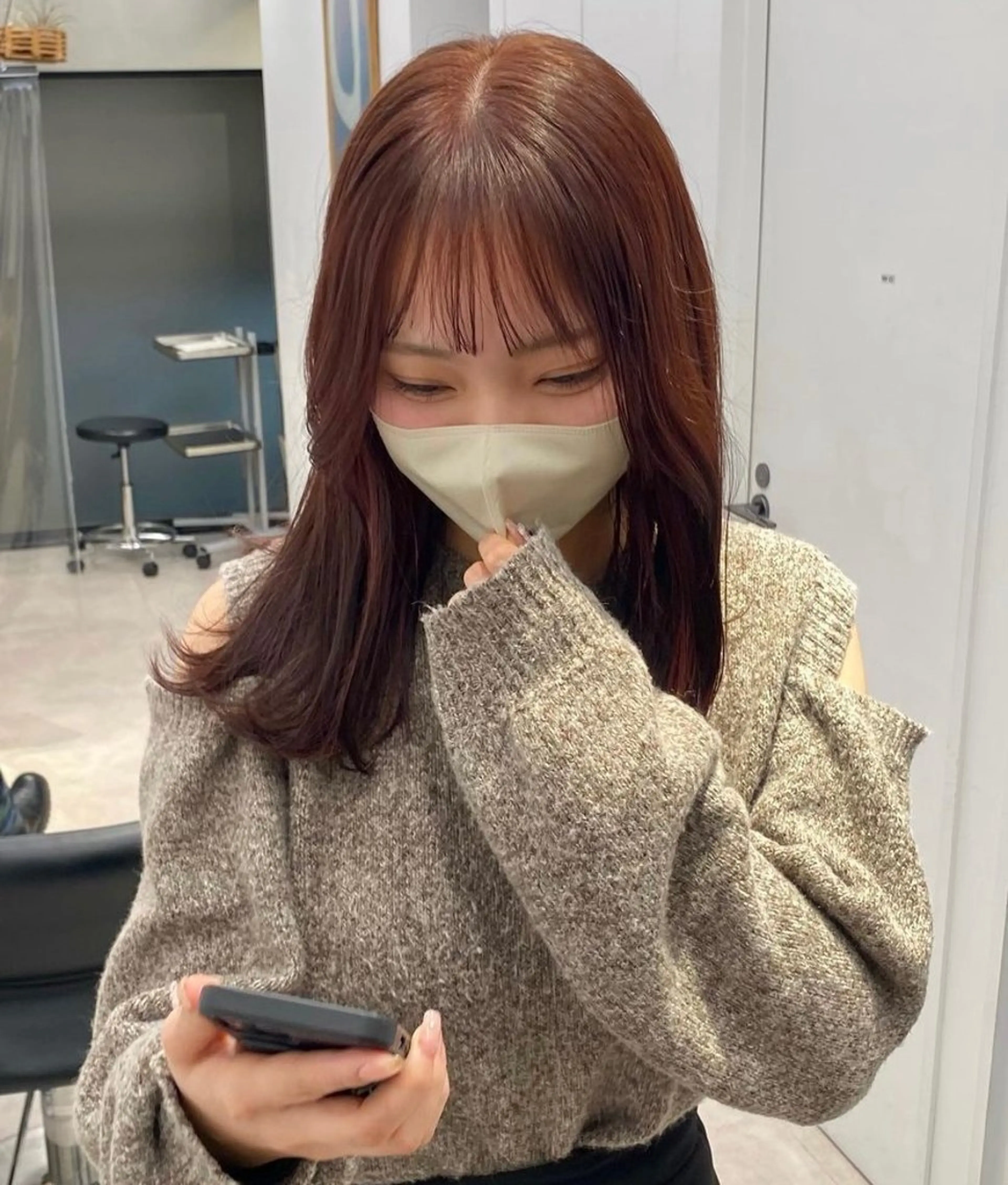 ミディアム カラー カット ヘアカラー トリートメント noa/ 渋谷のヘアスタイル