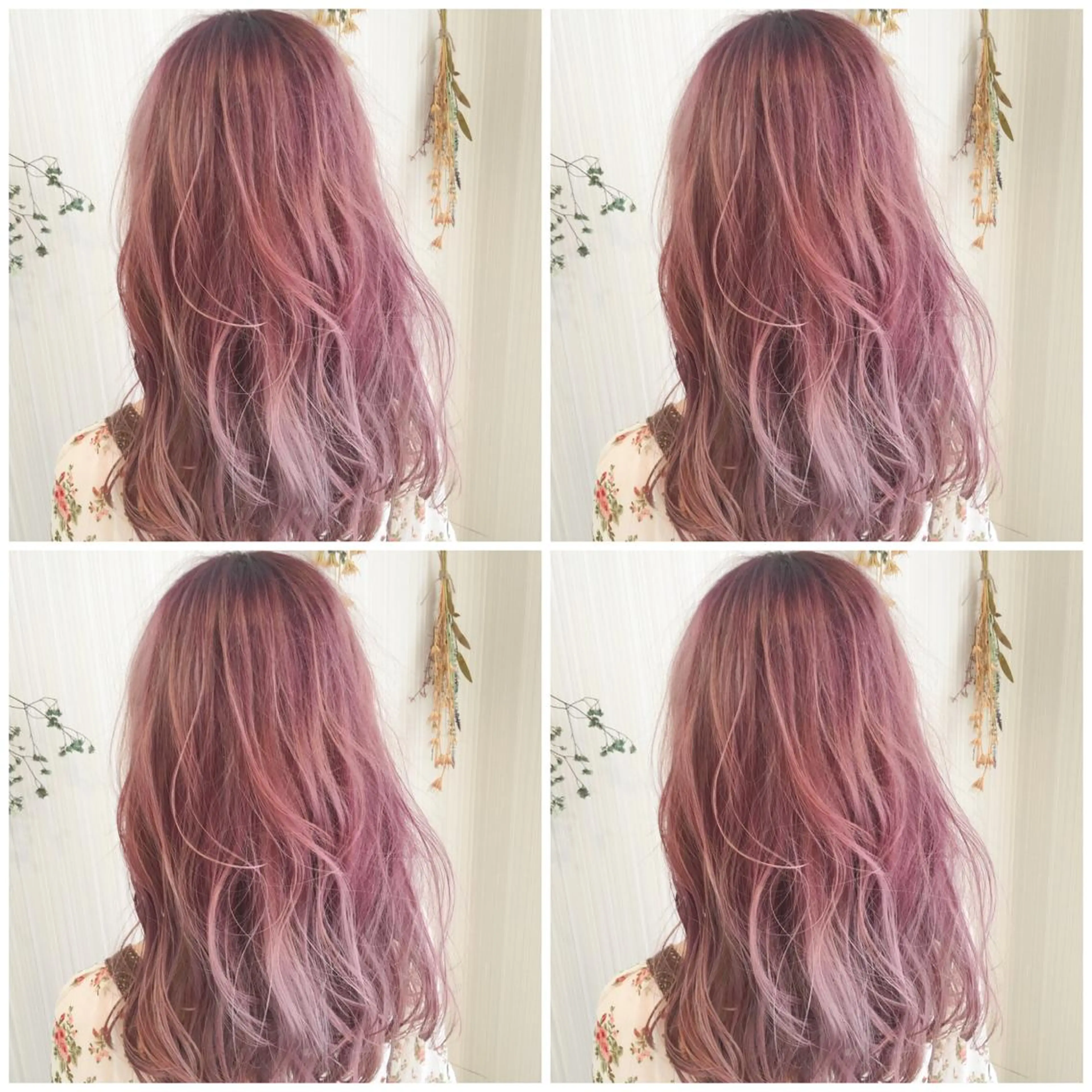 ロング カラー ブリーチ グラデーションカラー ラベンダーカラー ピンクカラー ピンクラベンダー ヘアカラー トリートメント ハイトーン/ブリーチ 山崎　悠次のヘアスタイル