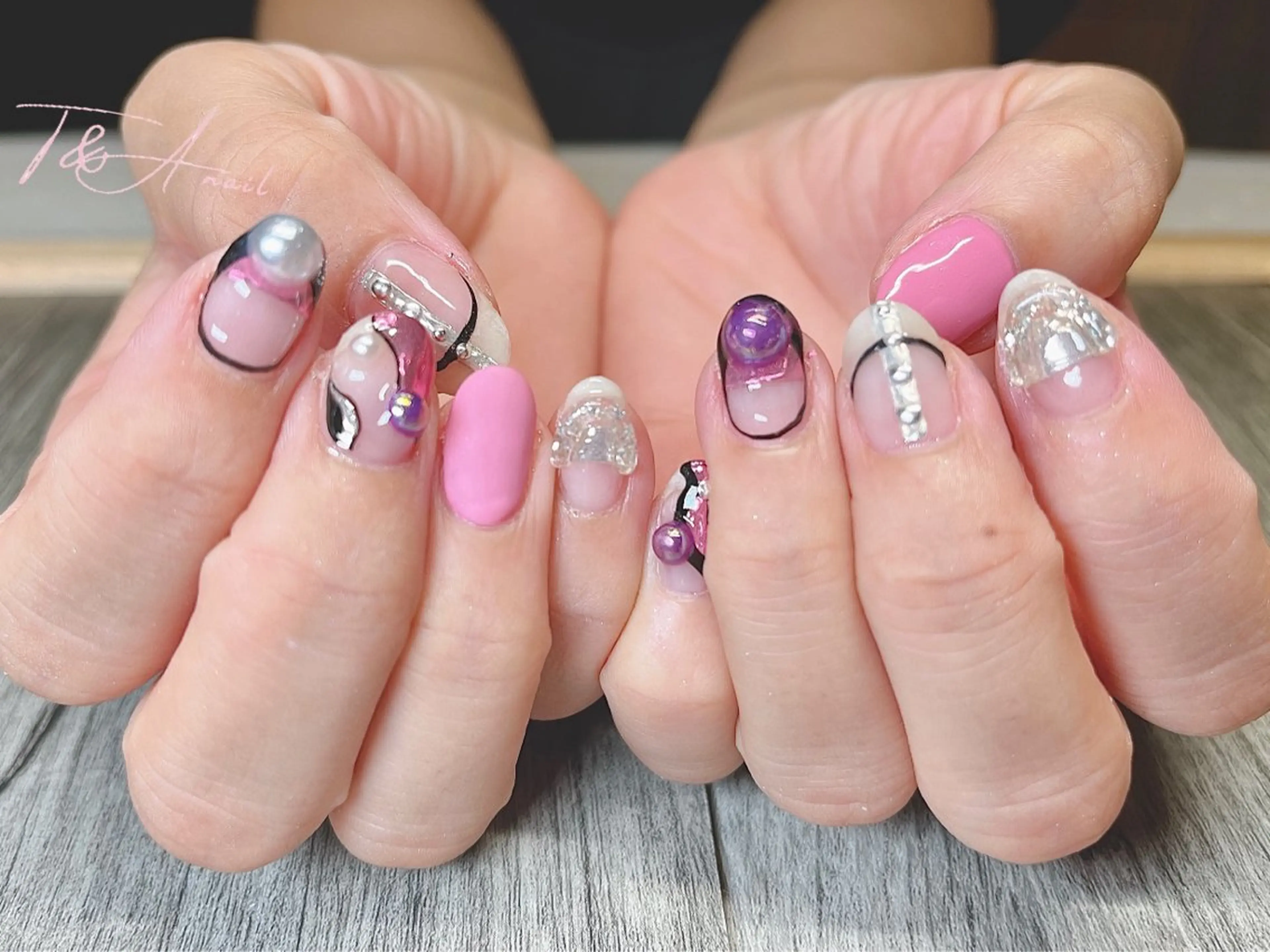 ネイル ジェルネイル ニュアンスネイル スカルプネイル ショートネイル ハンドネイル T&A nailのネイルデザイン