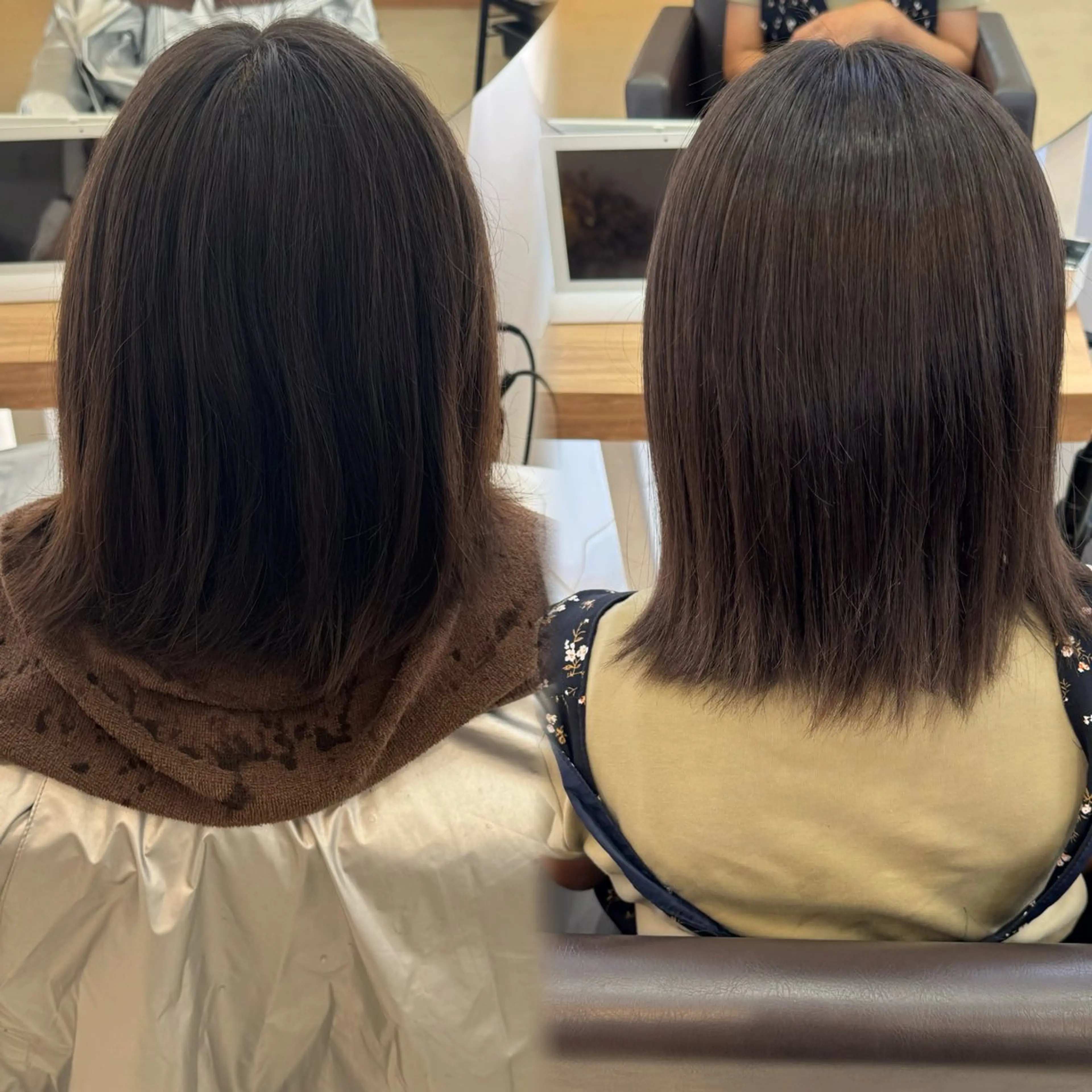 ミディアム 縮毛矯正 Agu hair 粉河のヘアスタイル
