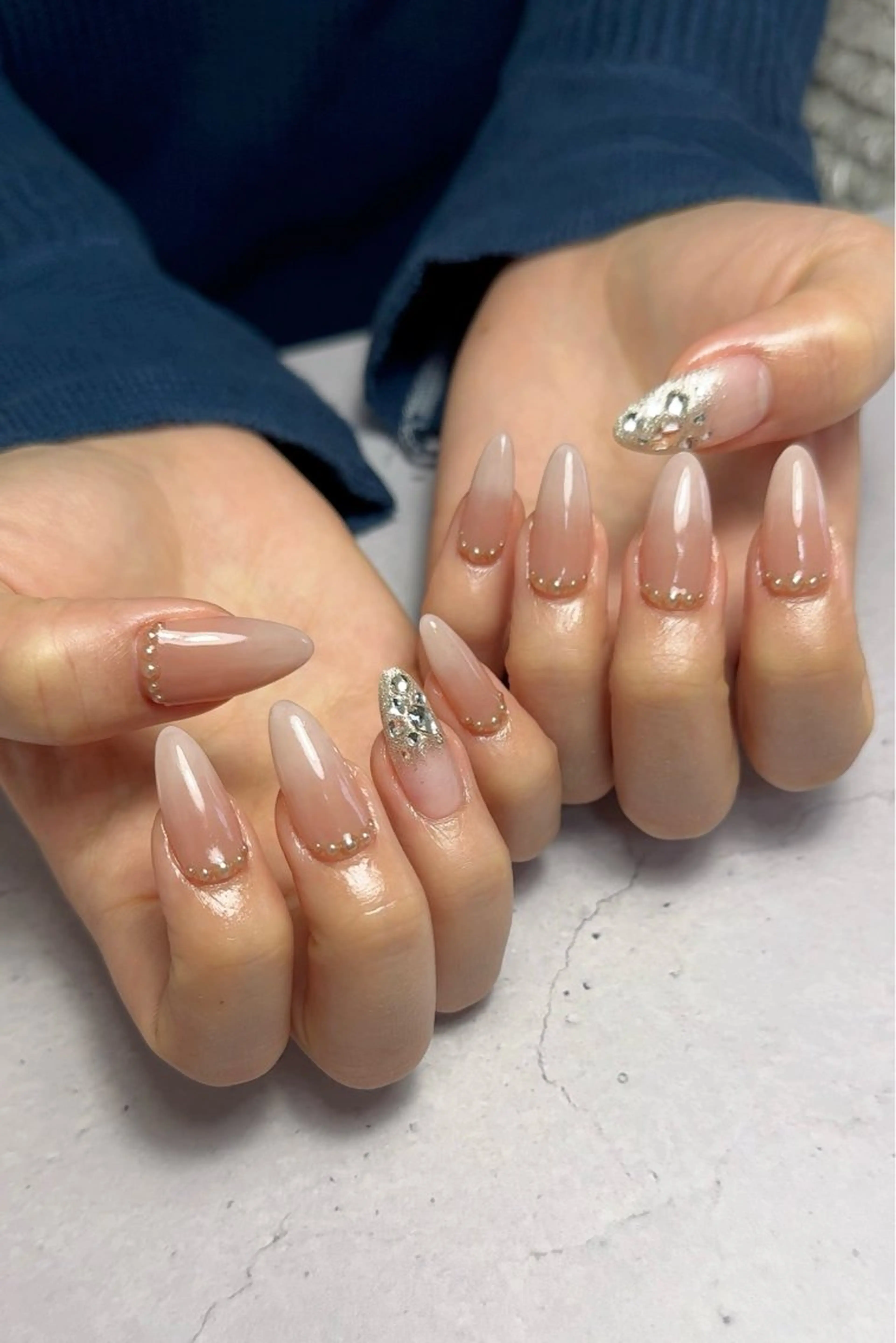ネイル 長さ出し ハンドネイル Monica nails/福島のネイルデザイン