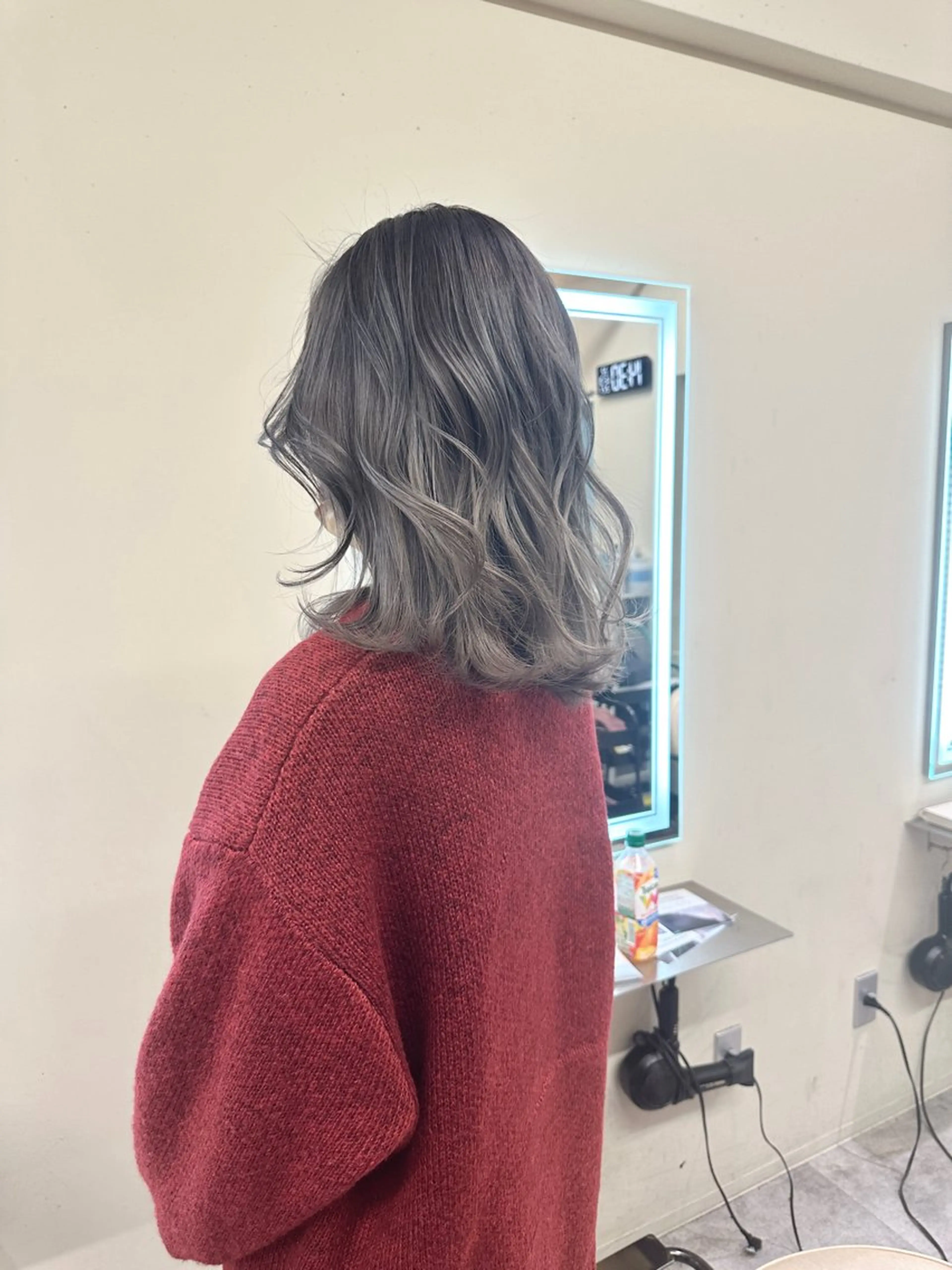 セミロング カラー アディクシーカラー バレイヤージュ ブリーチ デザインカラー ダブルカラー カット ヘアカラー opus 店長大和 レイヤー/赤み消しのヘアスタイル