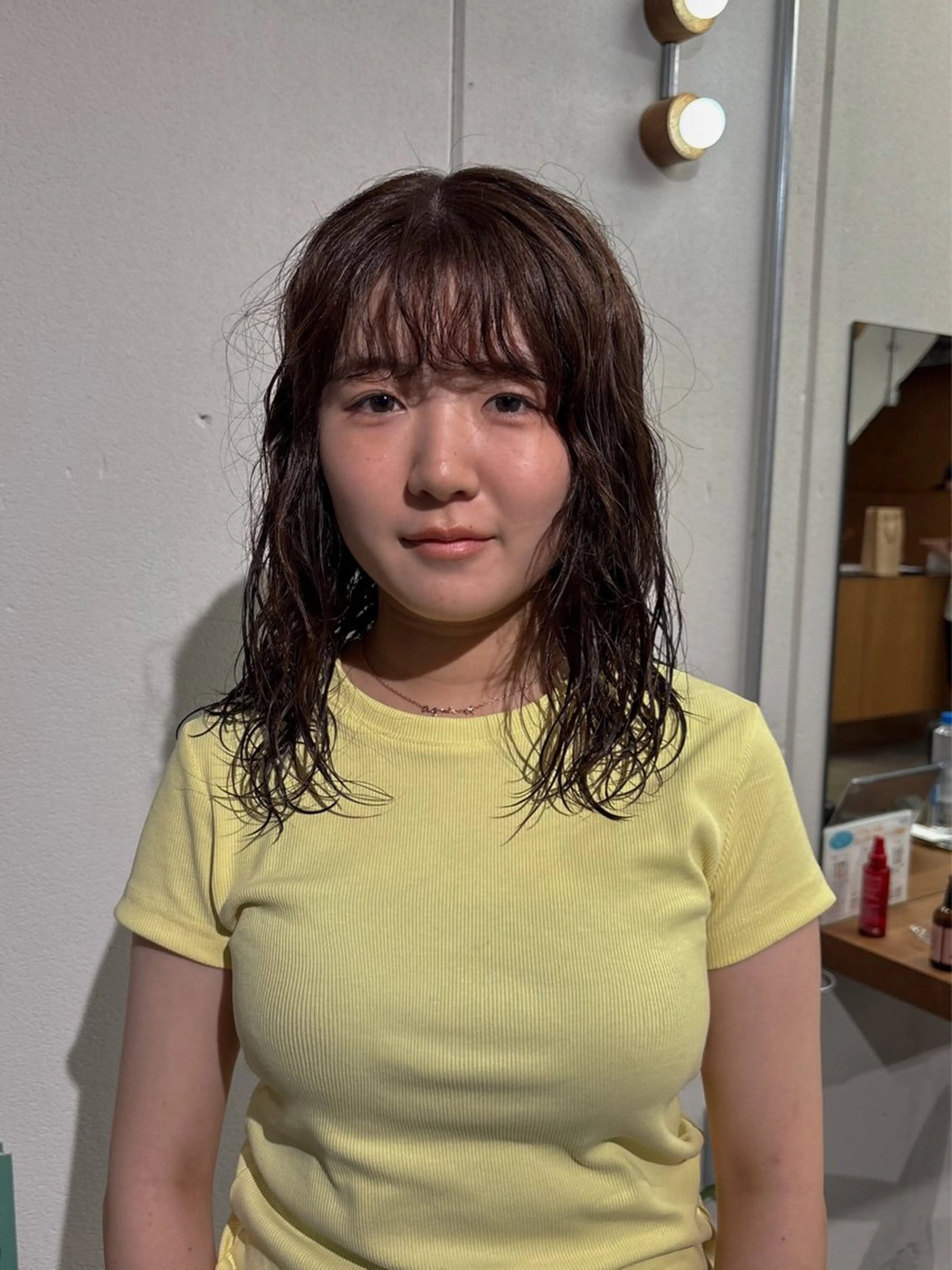 ミディアム パーマ カット パーマ 青木 若菜のヘアスタイル