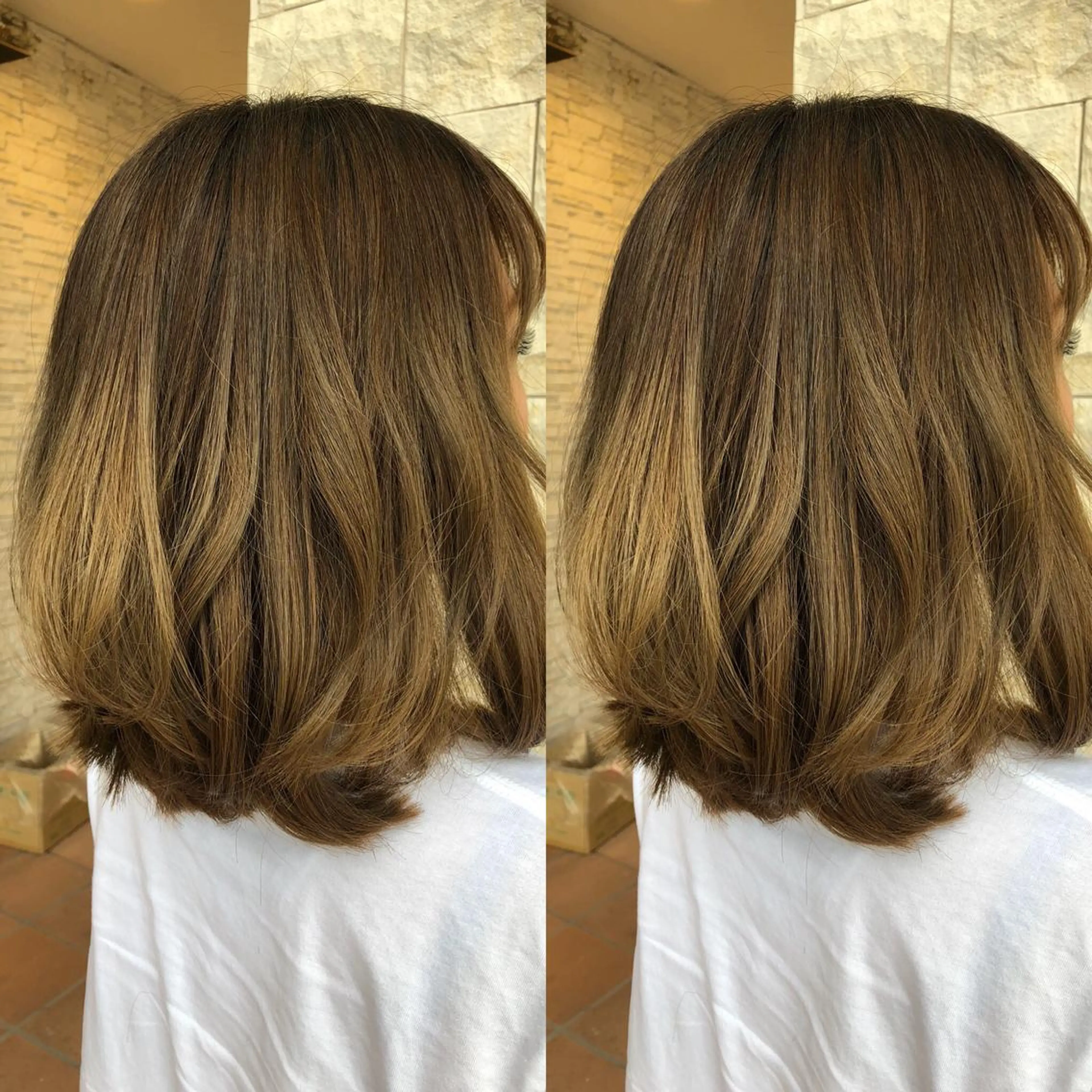 カラー ベージュカラー グラデーションカラー ハイライトカラー 高橋 瑞季のヘアスタイル