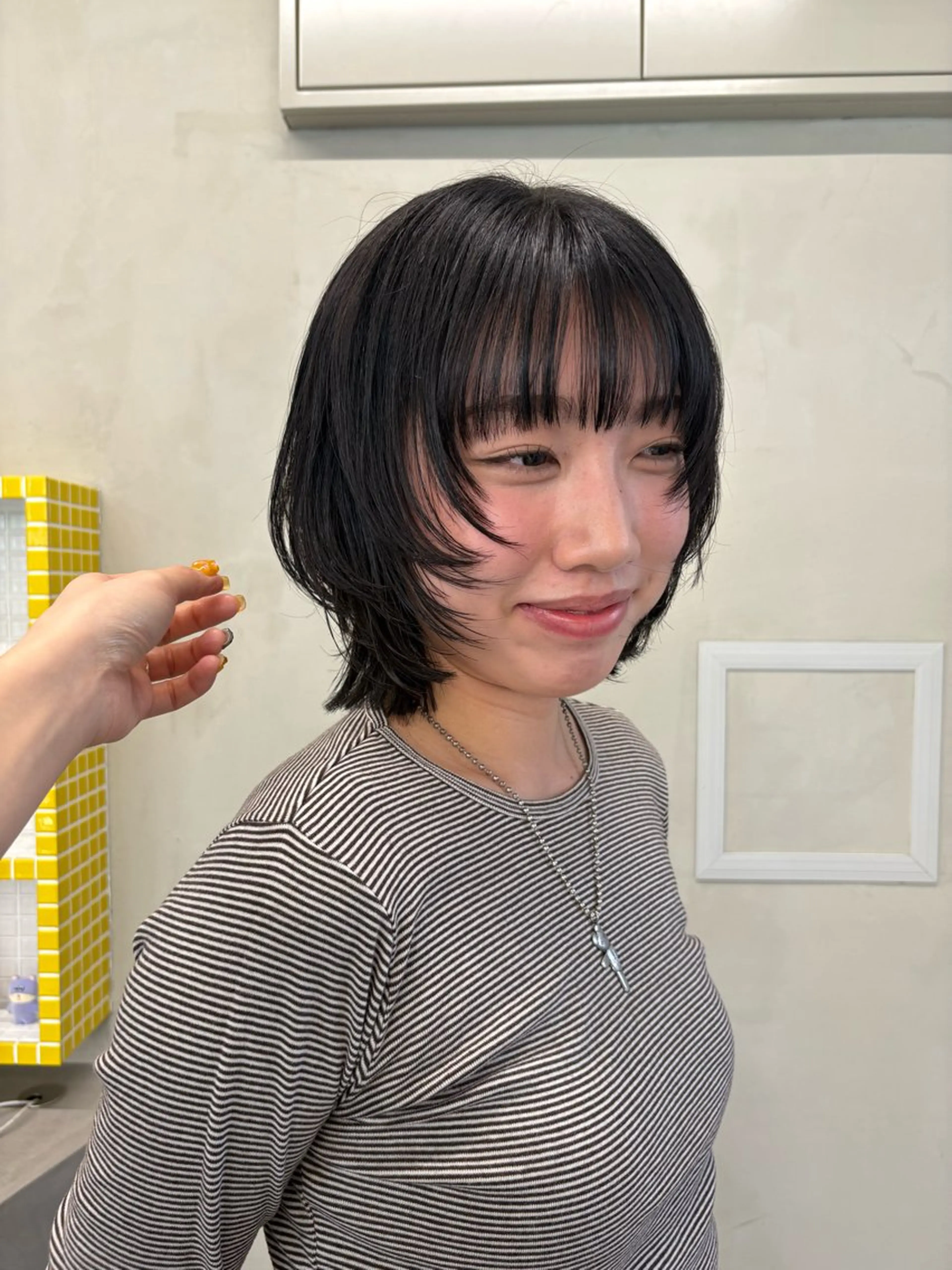 ミディアム カラー カット トリートメント レイヤー/柔色 カラー/SAkiのヘアスタイル