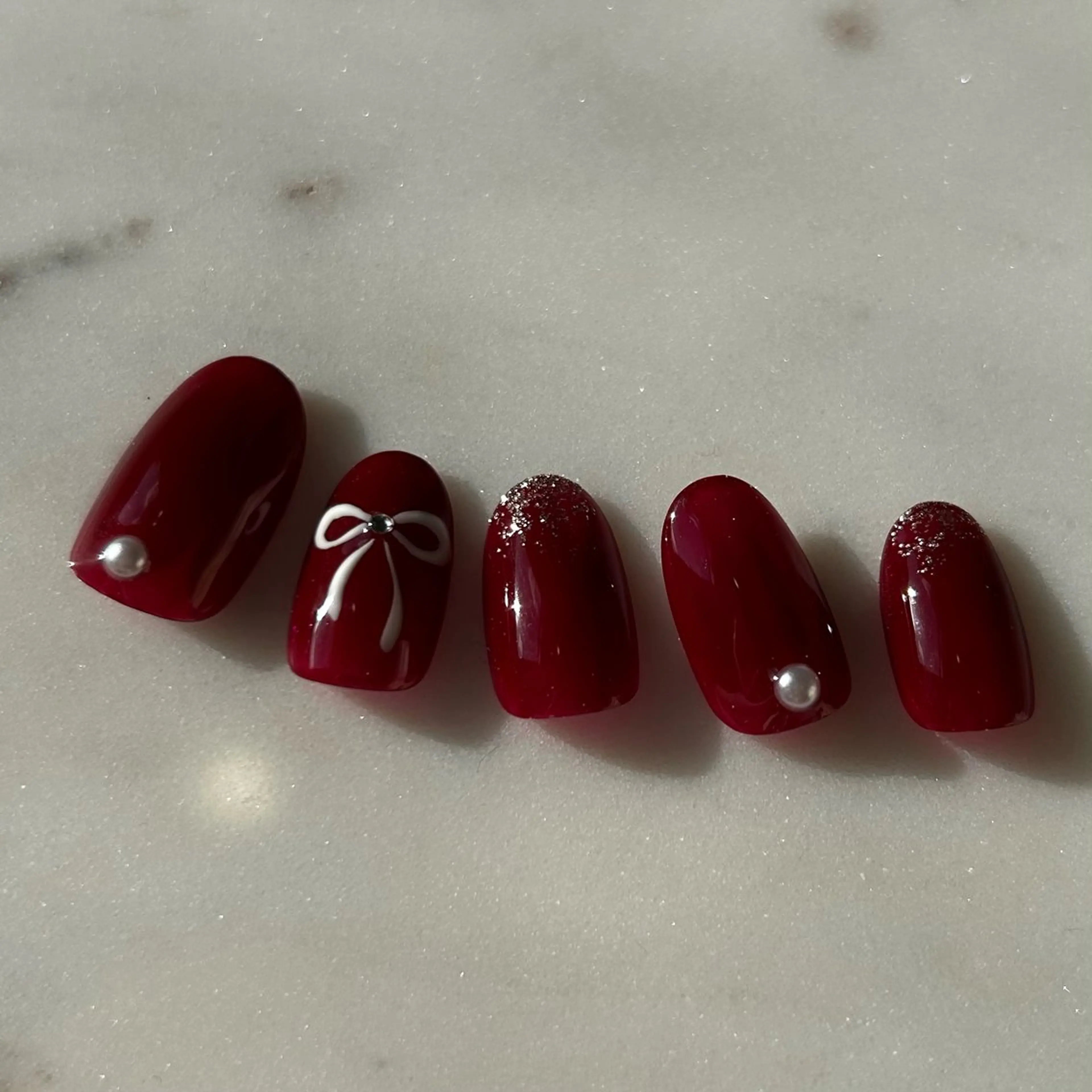 ネイル アートネイル リボン 山本 彩加のネイルデザイン