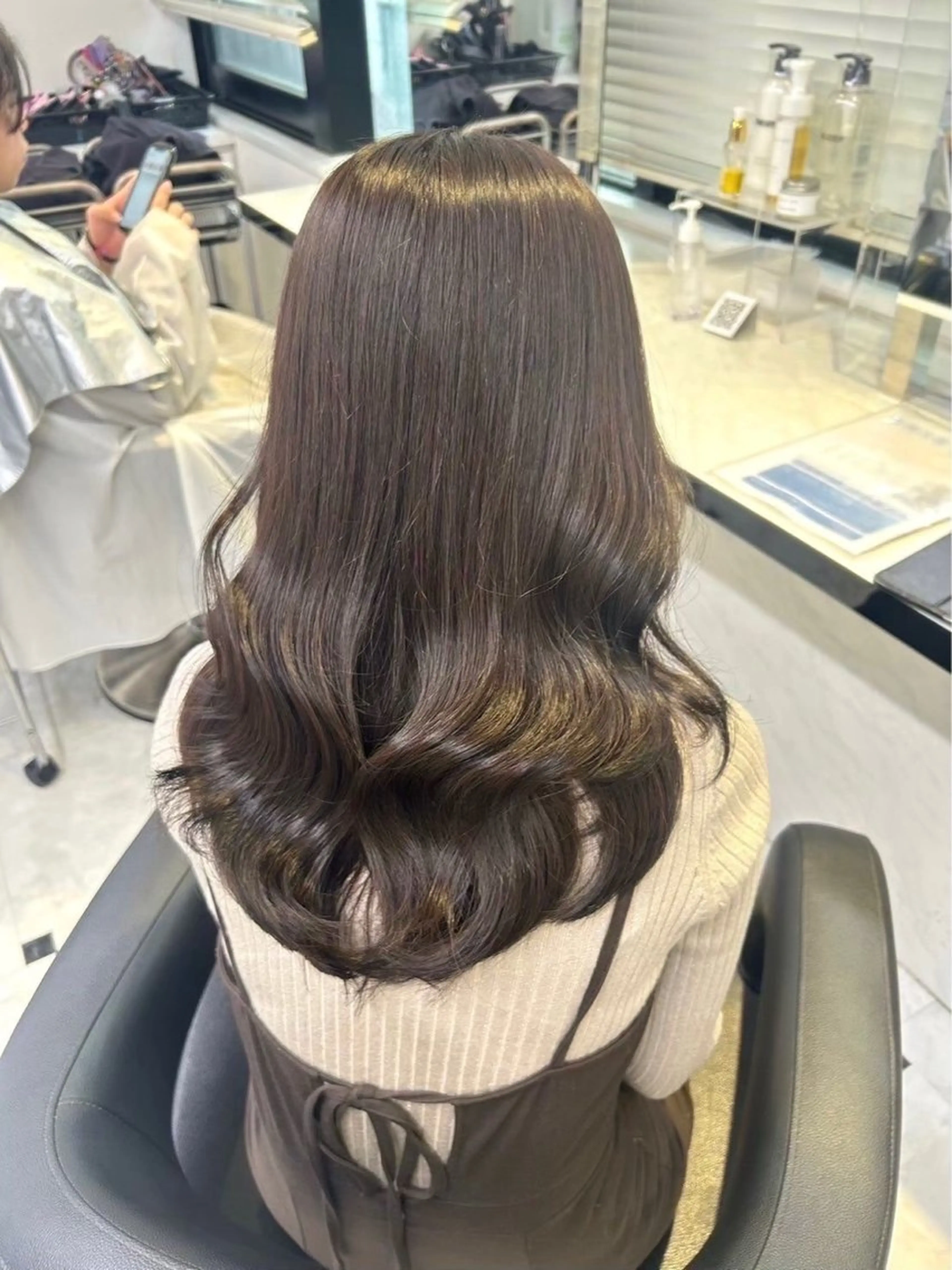 ロング カラー ヘアアレンジ 透明感ベージュ🪽 ブラウン🤎Rinのヘアスタイル