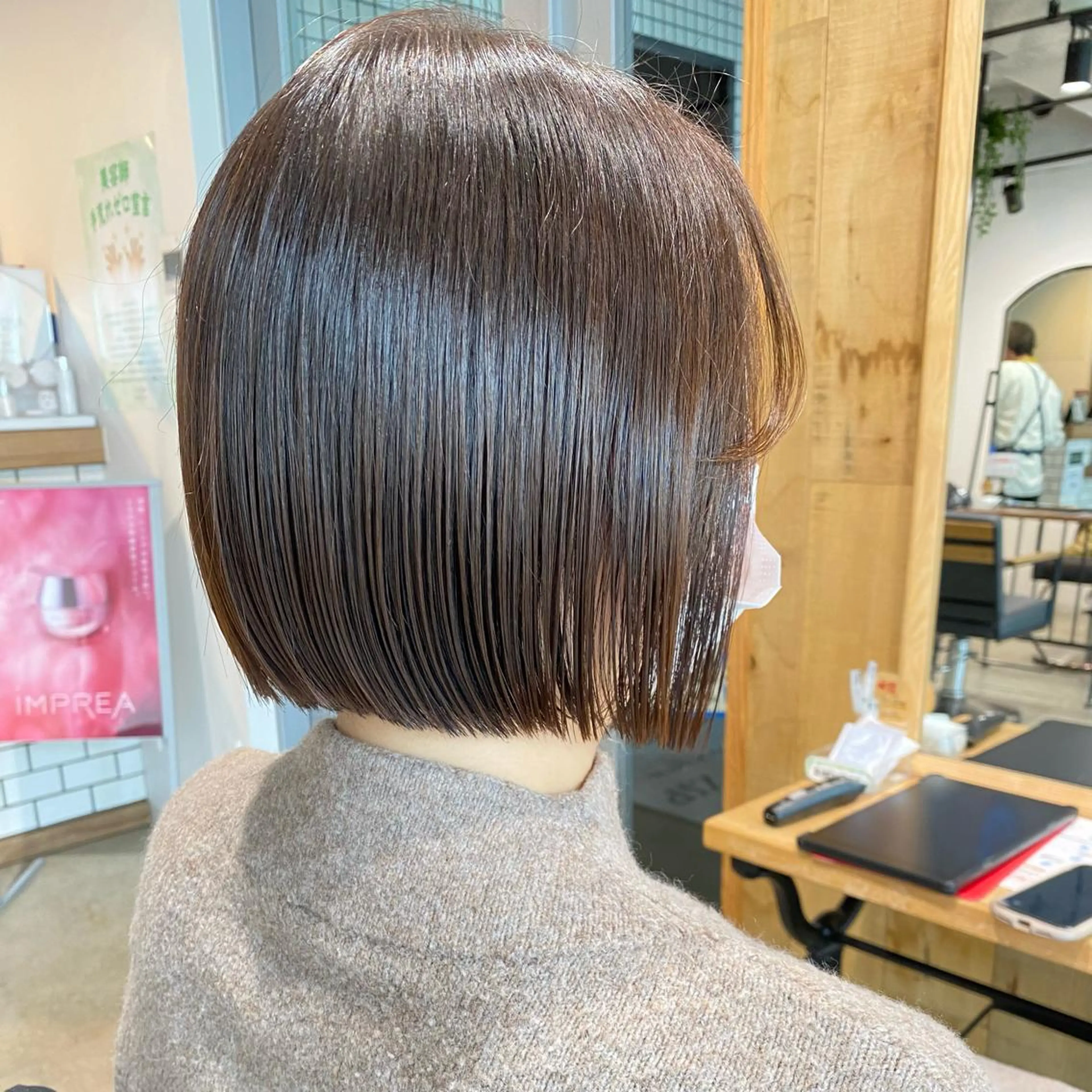 ショート ボブ レイヤー/髪質改善 渡邉【日吉美容室】のヘアスタイル