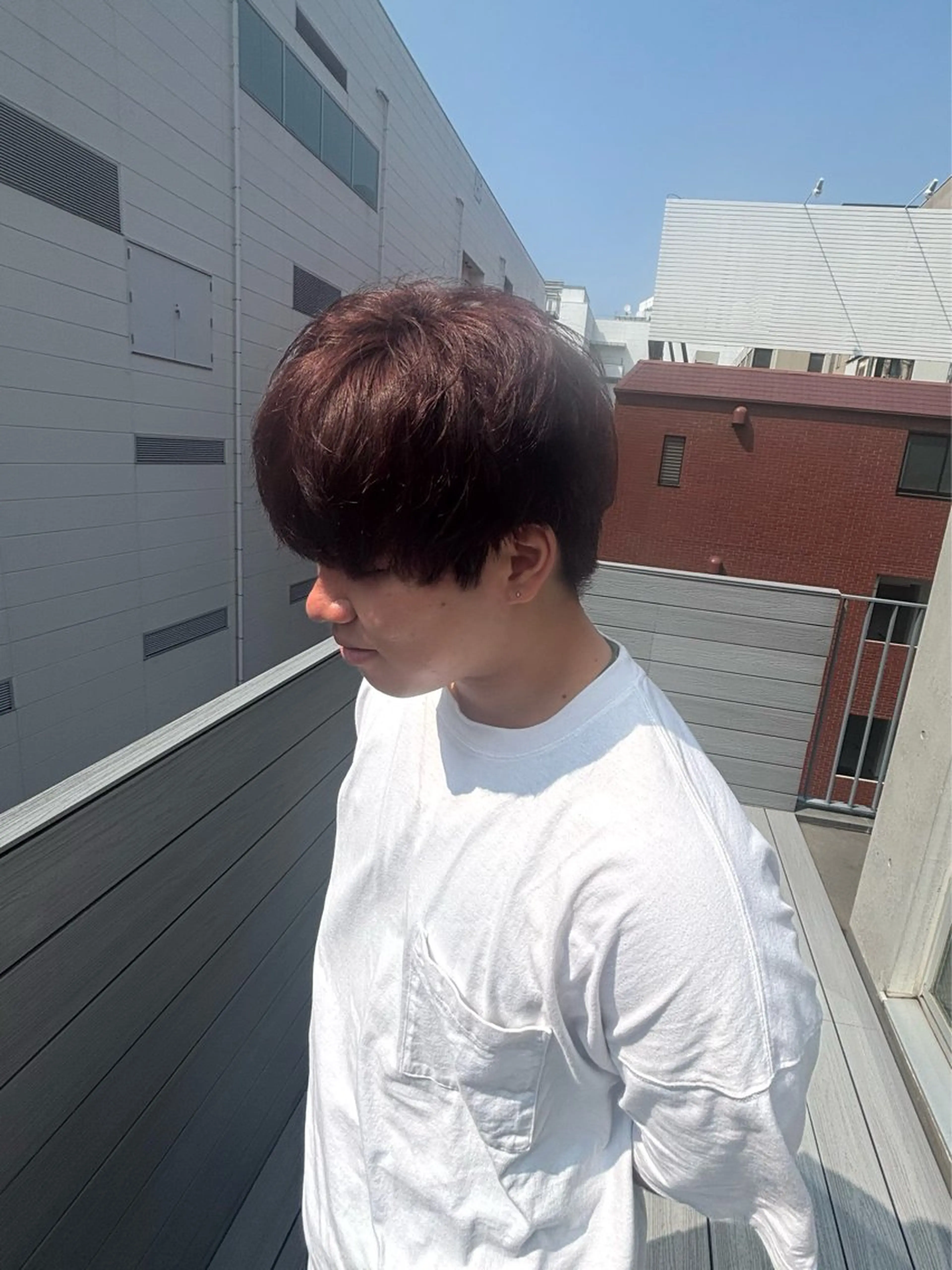 カラー ブラウンカラー ピンクカラー ヘアカラー トリートメント りお/艶カラ ー/レイヤーカットのヘアスタイル