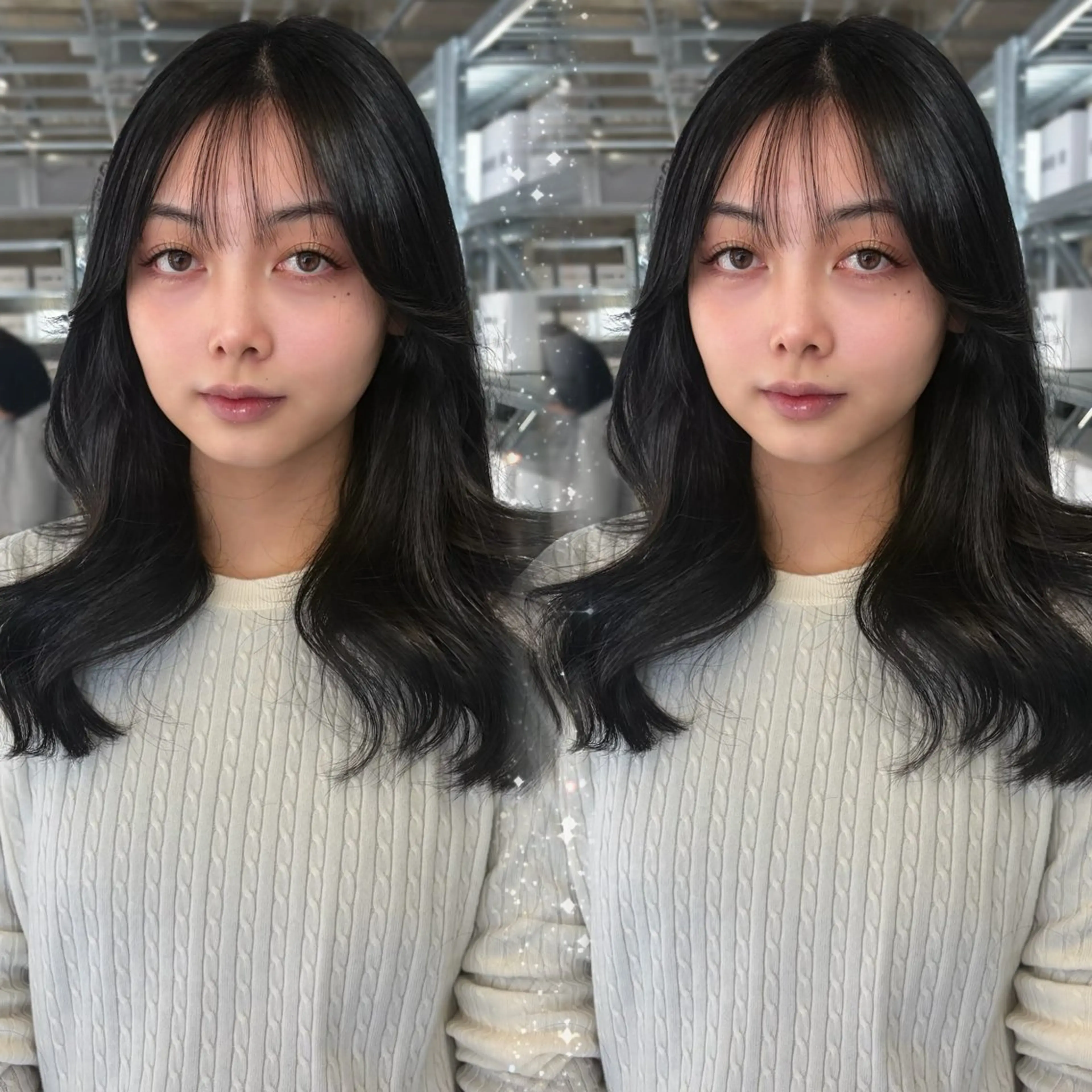 セミロング カット ダブルカラー/レイヤ ーカット 🤍ゆきなのヘアスタイル