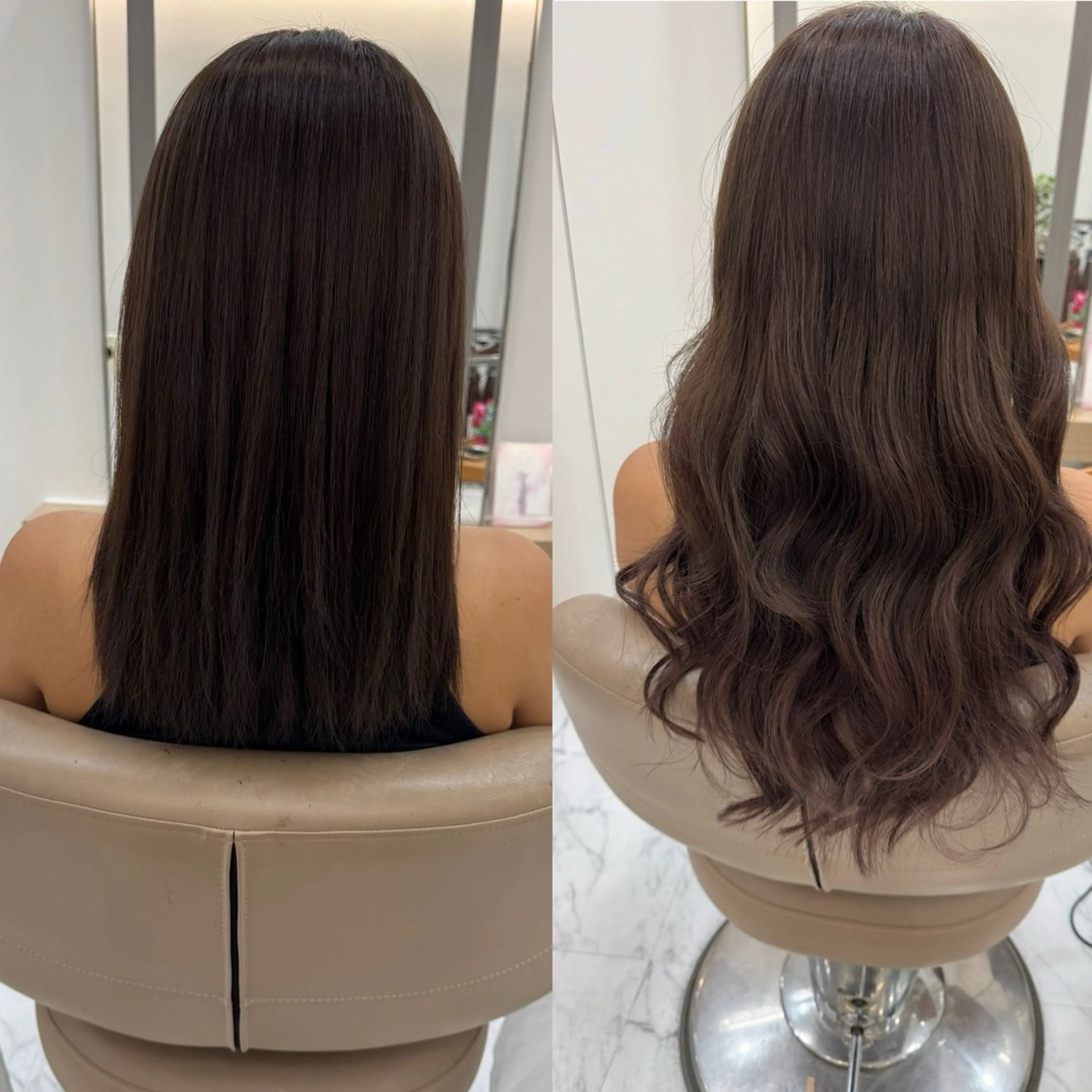 ロング シールエクステ エクステ 韓国風ヘア ロング 濱川響太レディース カットモデルのヘアスタイル