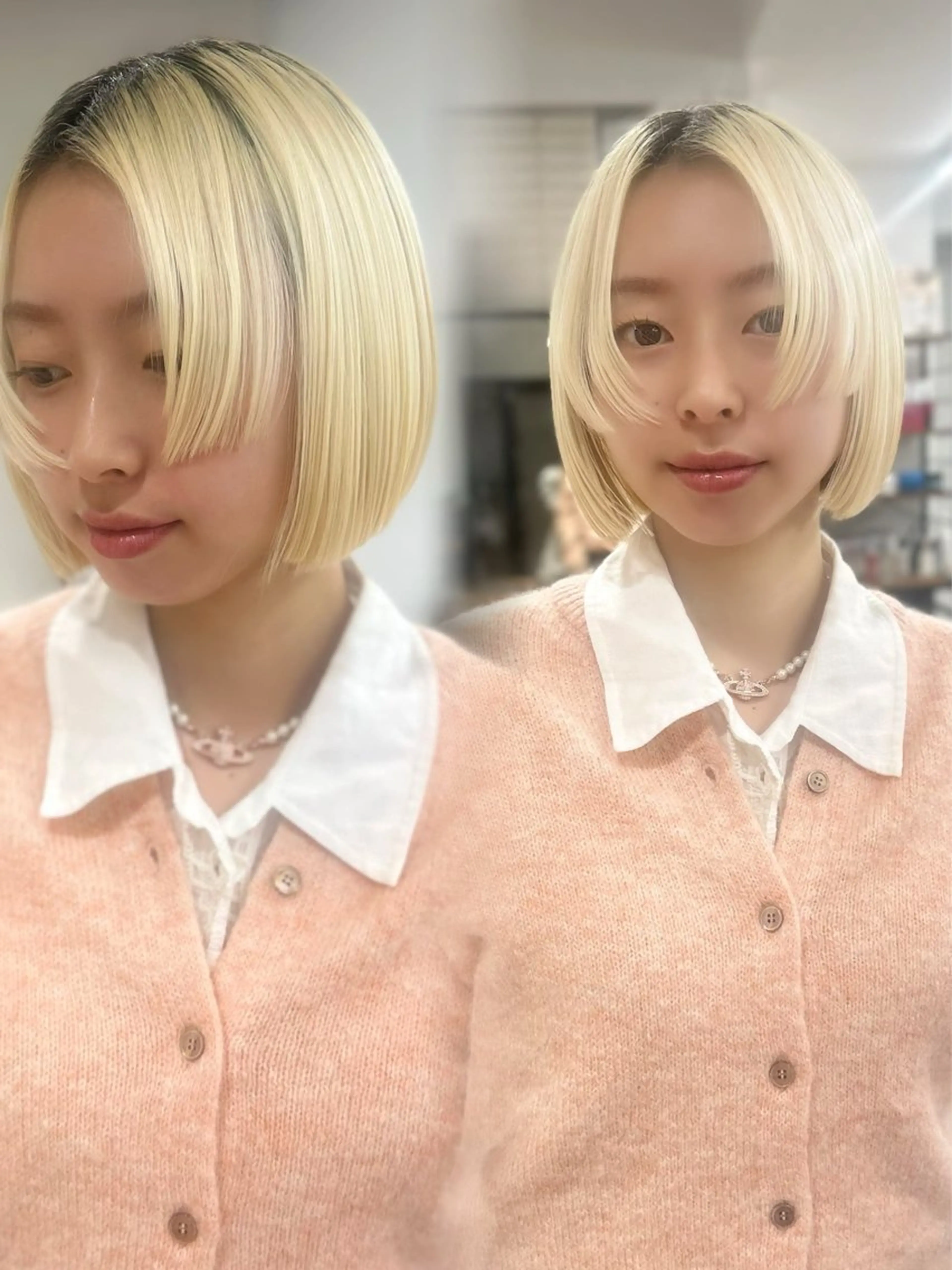 ショート ブリーチなしWカラー /レイヤー/セイナのヘアスタイル