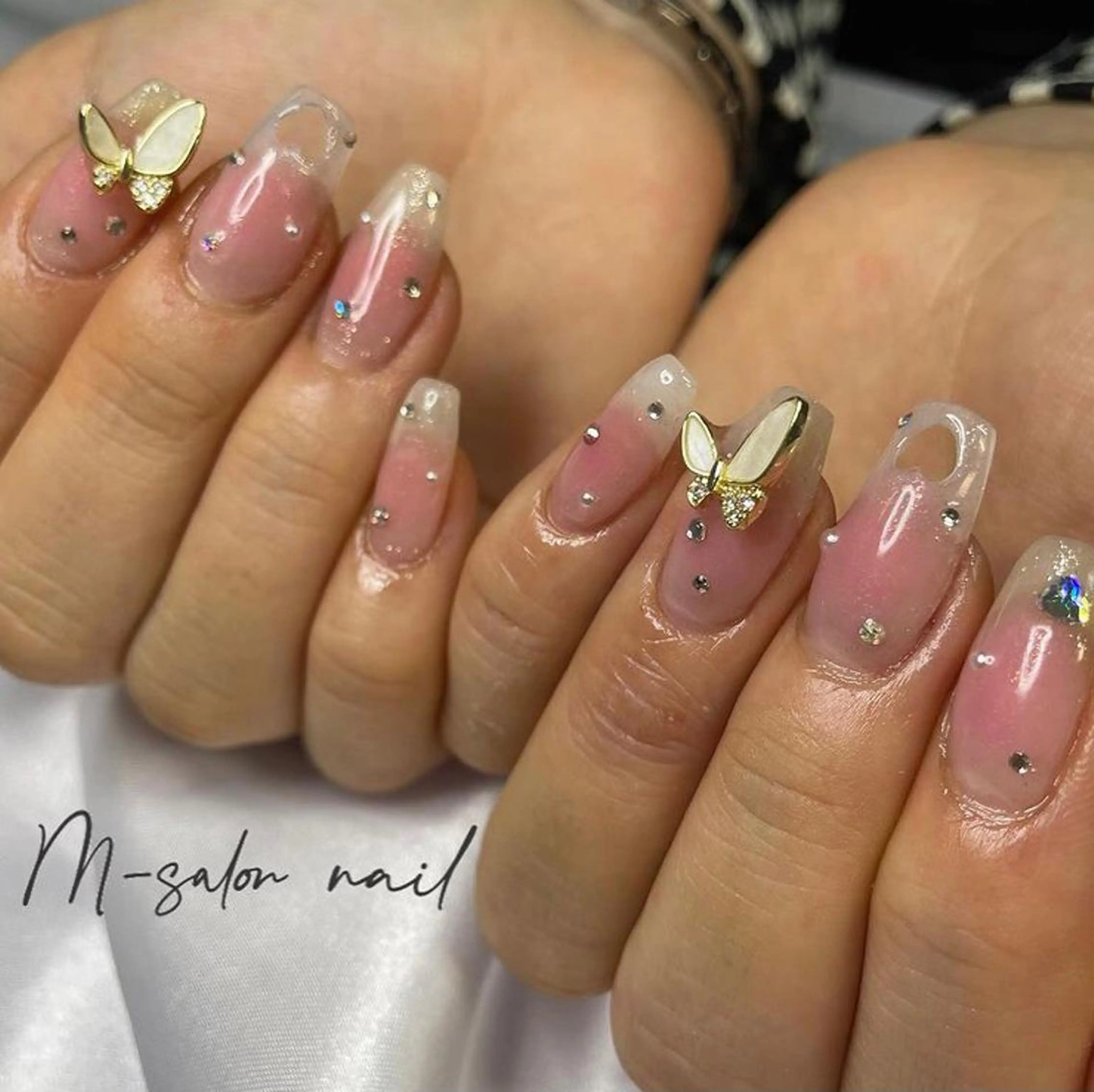 ネイル チークネイル ワンホンネイル ハンドネイル 韓国/網紅/パーツ M-salonのネイルデザイン