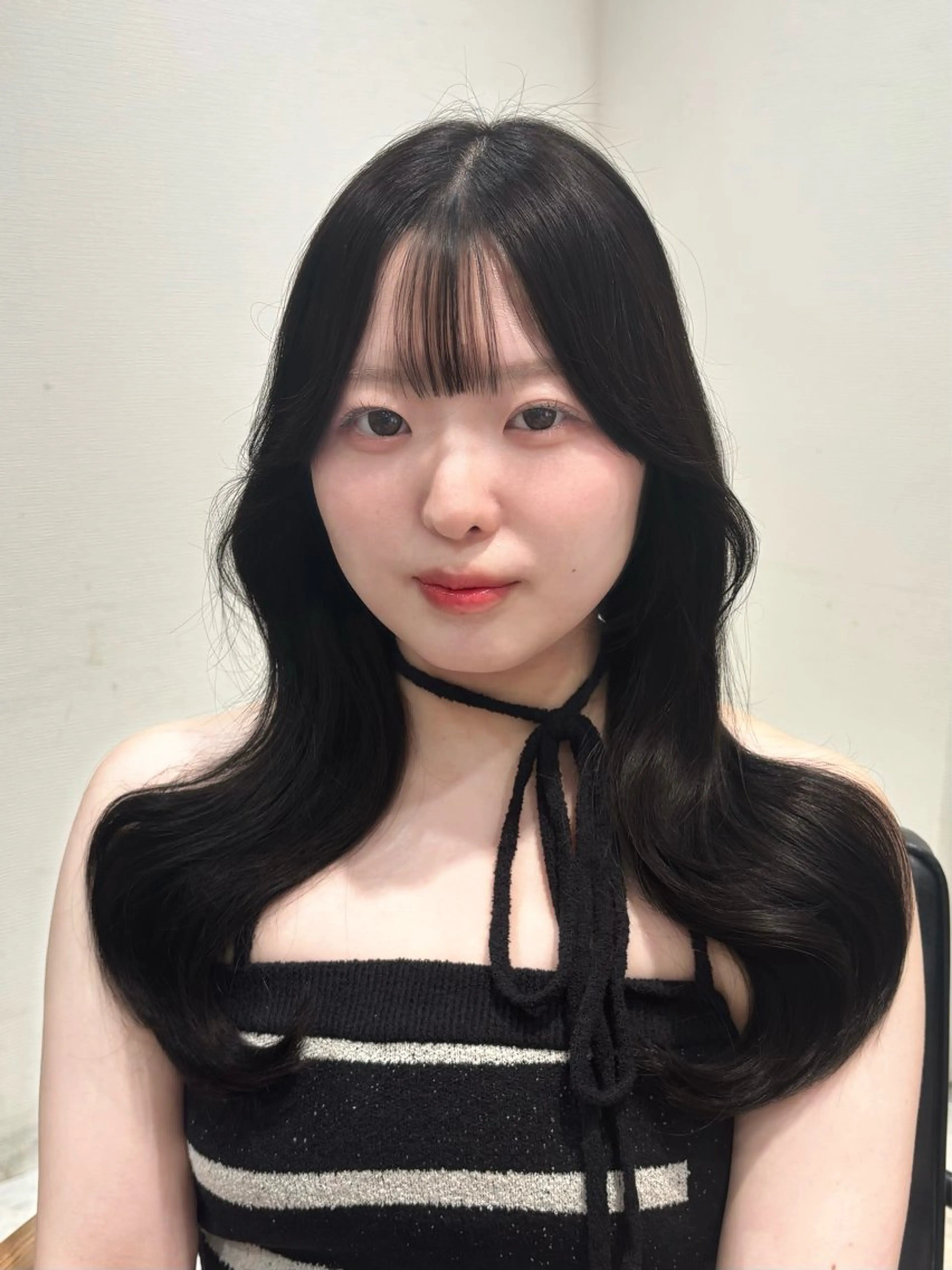 ロング カラー グレージュ くびれヘア レイヤーカット カット ヘアカラー トリートメント とろける艶髪レイヤー カット髪質改善しゅんのヘアスタイル