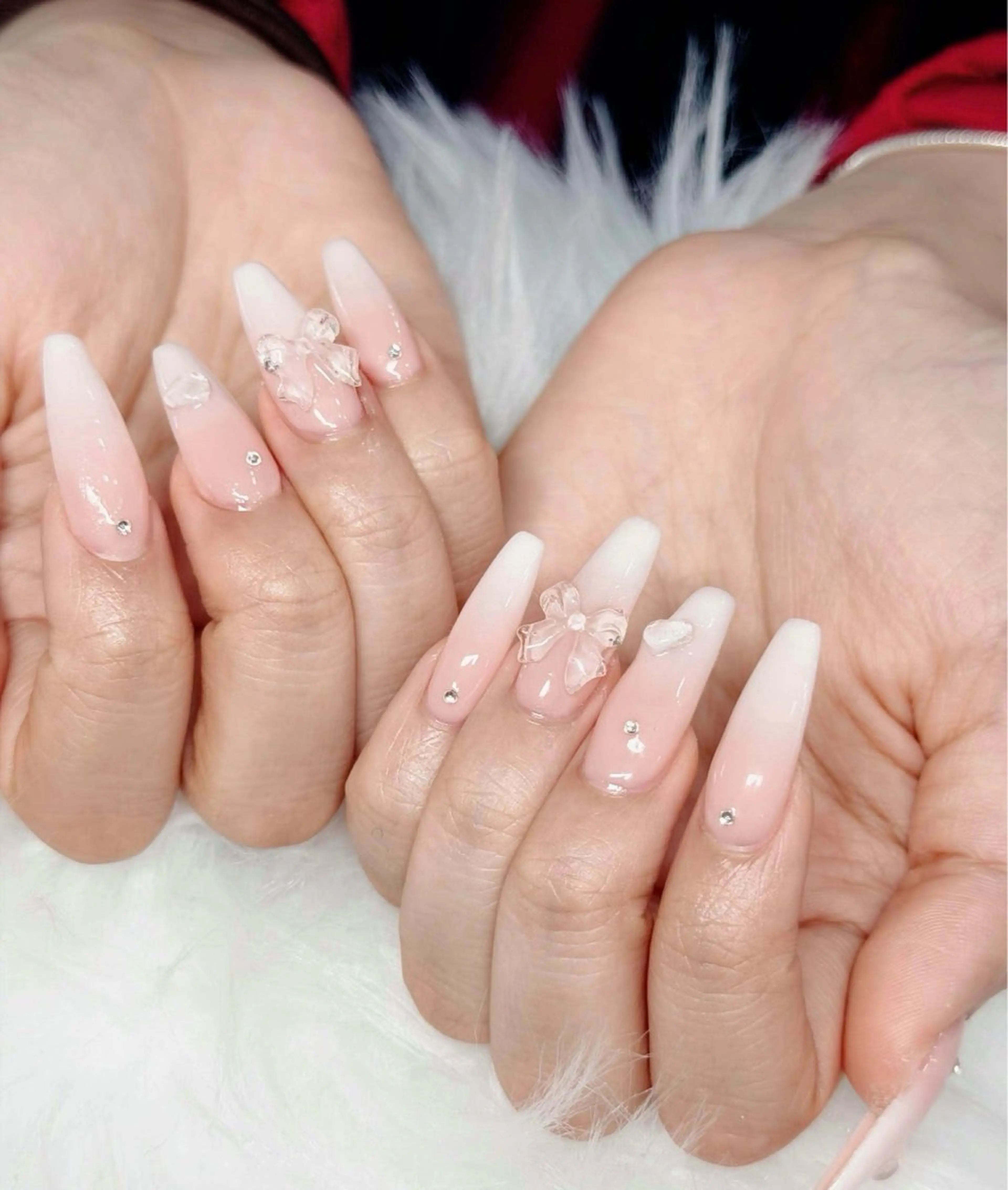 ネイル 長さ出し フレンチネイル 韓国ネイル レース マグネットネイル ハンドネイル yuna ユナのネイルデザイン