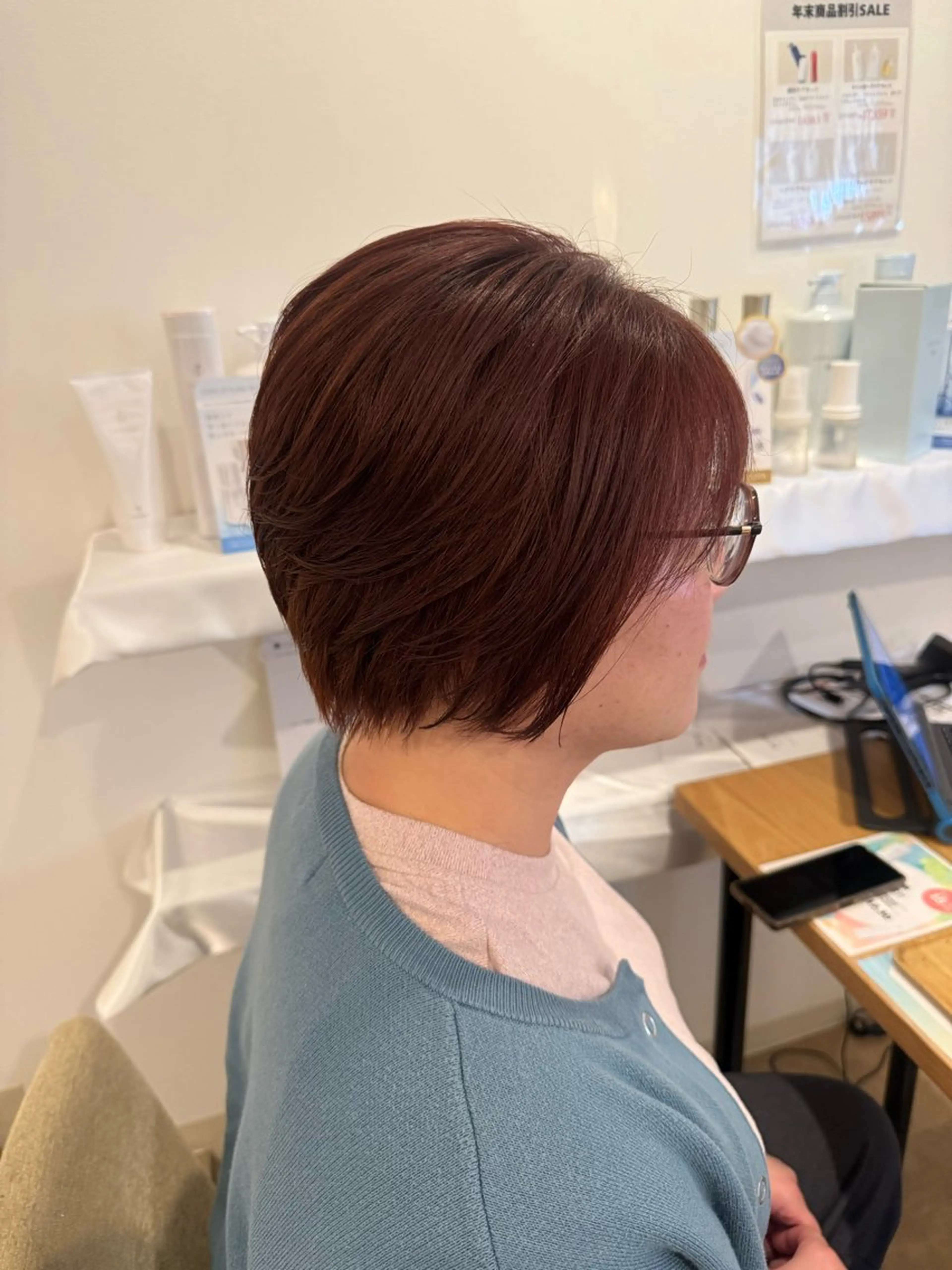 ショート ショートヘア 中農 有梨恵のヘアスタイル