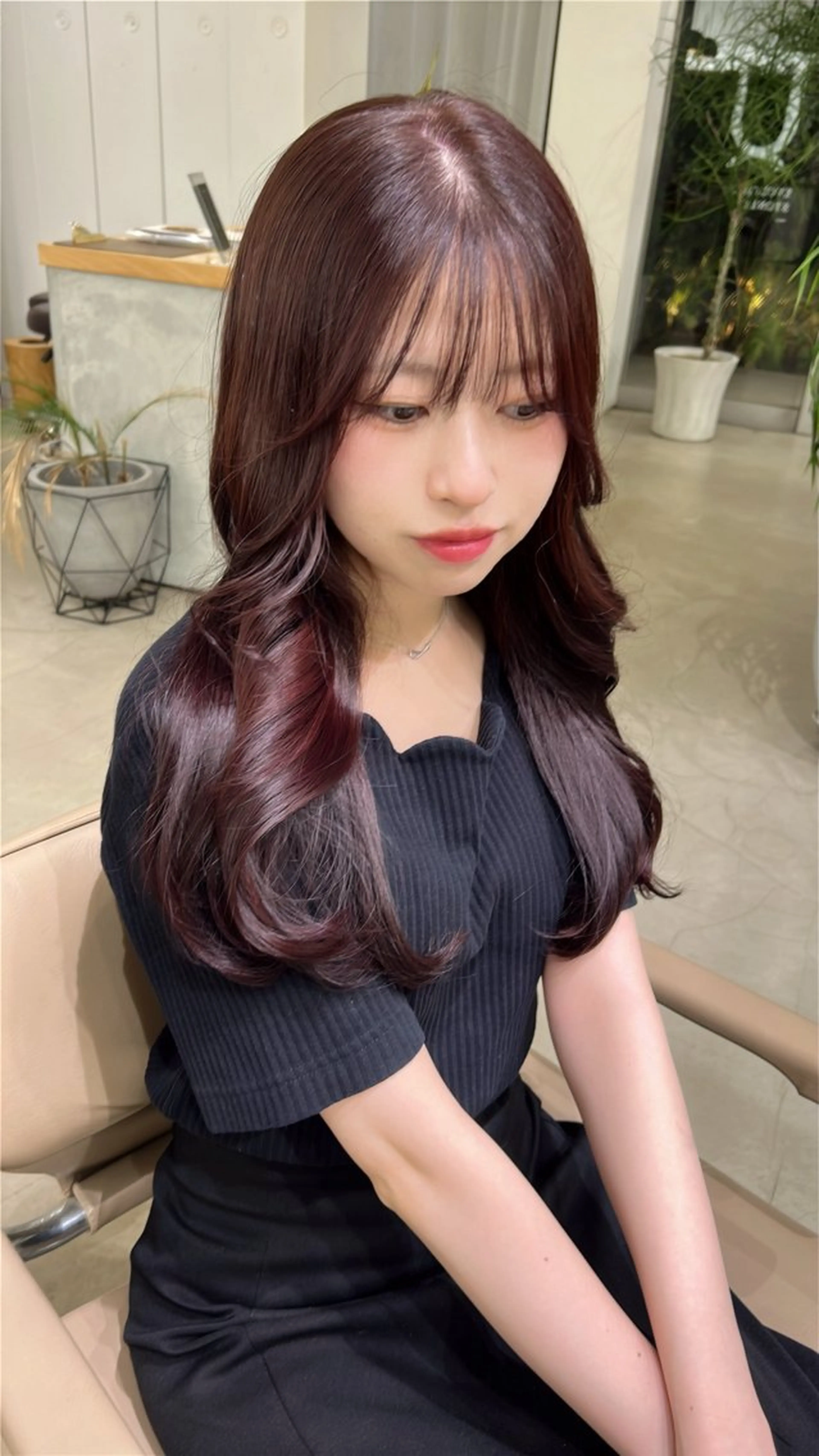 ロング ヘアカラー トリートメント つくばUtooe's 石田桃花のヘアスタイル