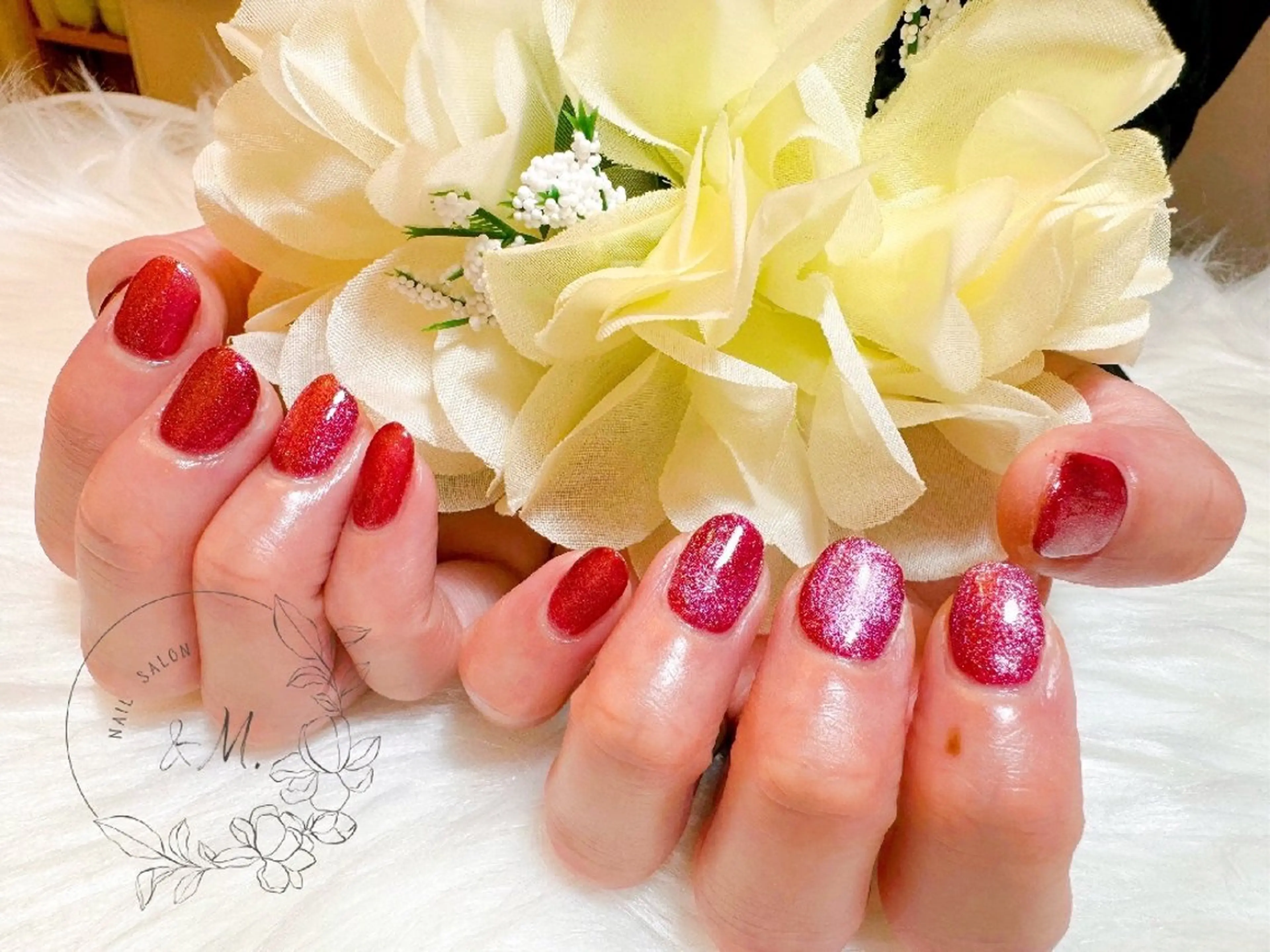 ネイル マグネットネイル ハンドネイル Nail salon &M.のネイルデザイン