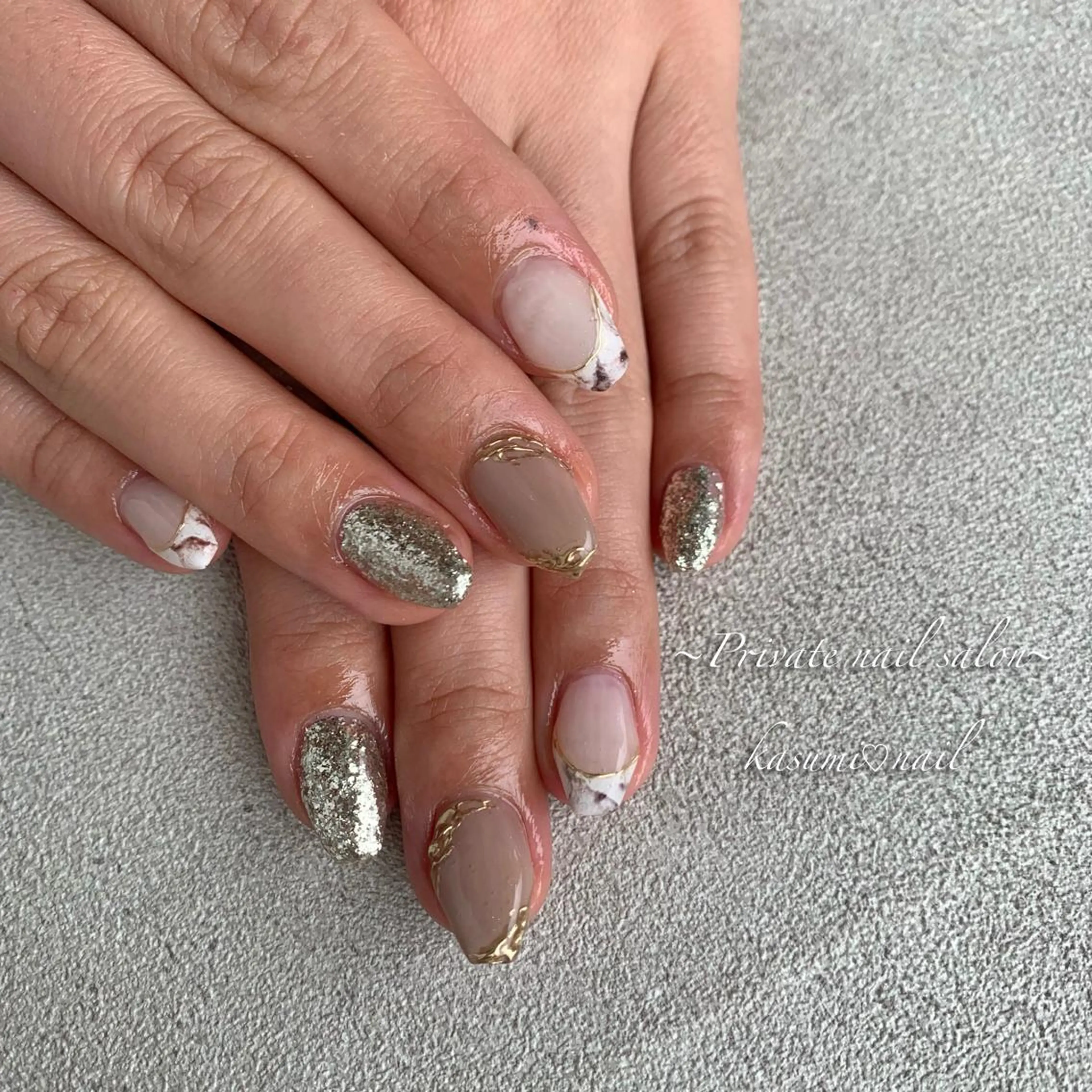 ネイル ラメ(グリッター) マグネットネイル ミラーネイル ニュアンスネイル 冬ネイル KASUMI♡ Nailのネイルデザイン