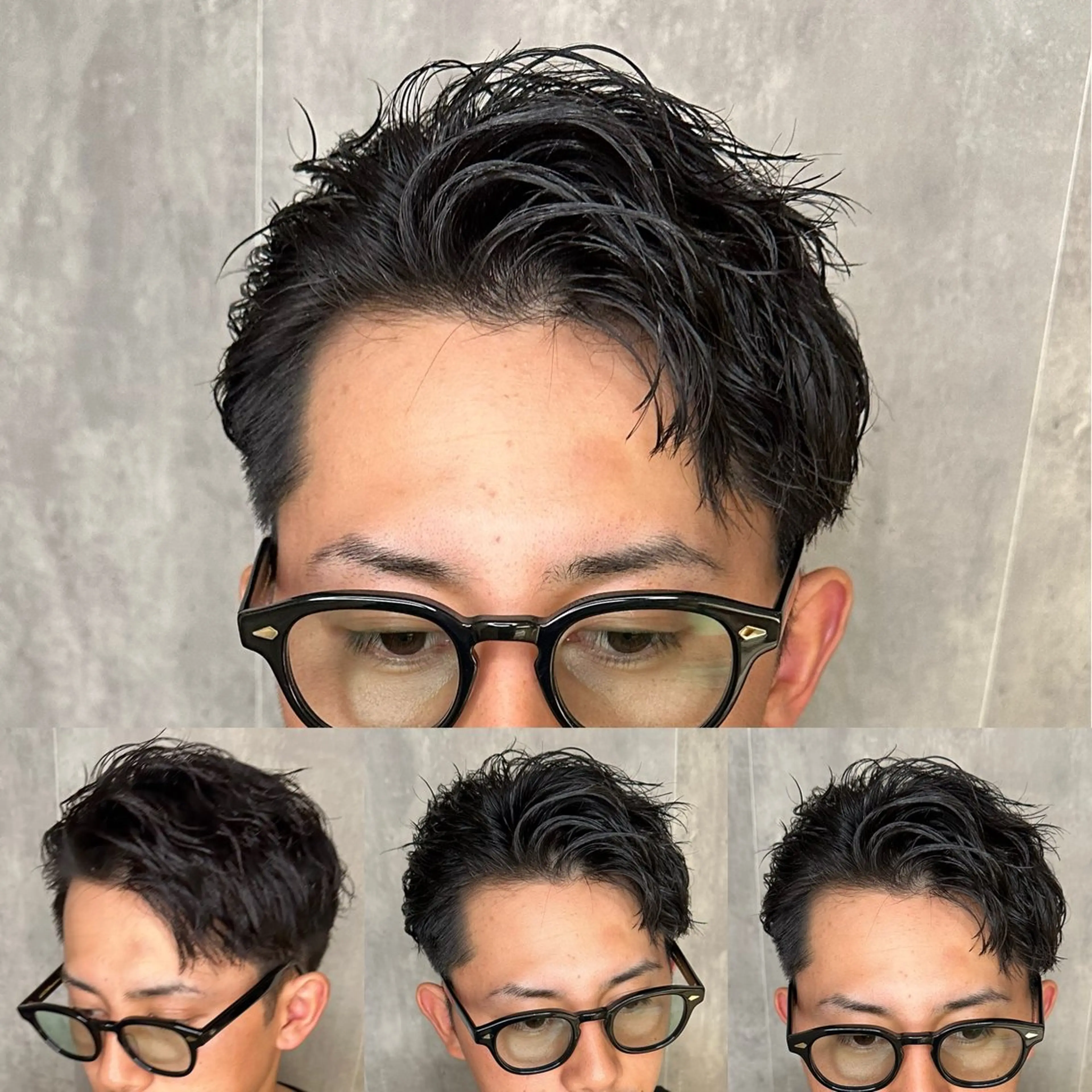 ショート パーマ メンズ センターパート フェードカット メンズパーマ プードルパーマ スキンフェード 【メンズ職人】 ✂️佐藤友のヘアスタイル