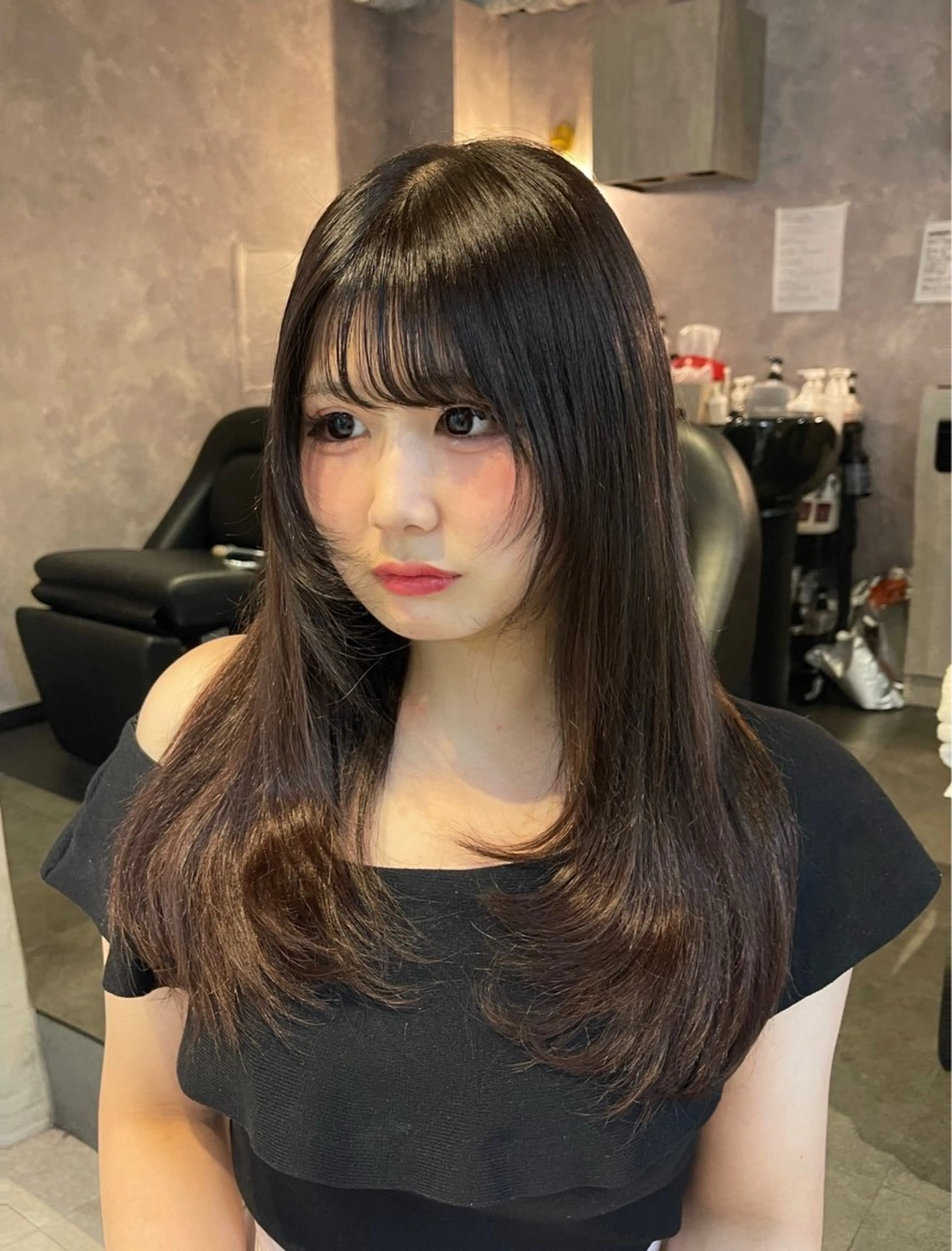 セミロング 島崎 穂乃香のヘアスタイル