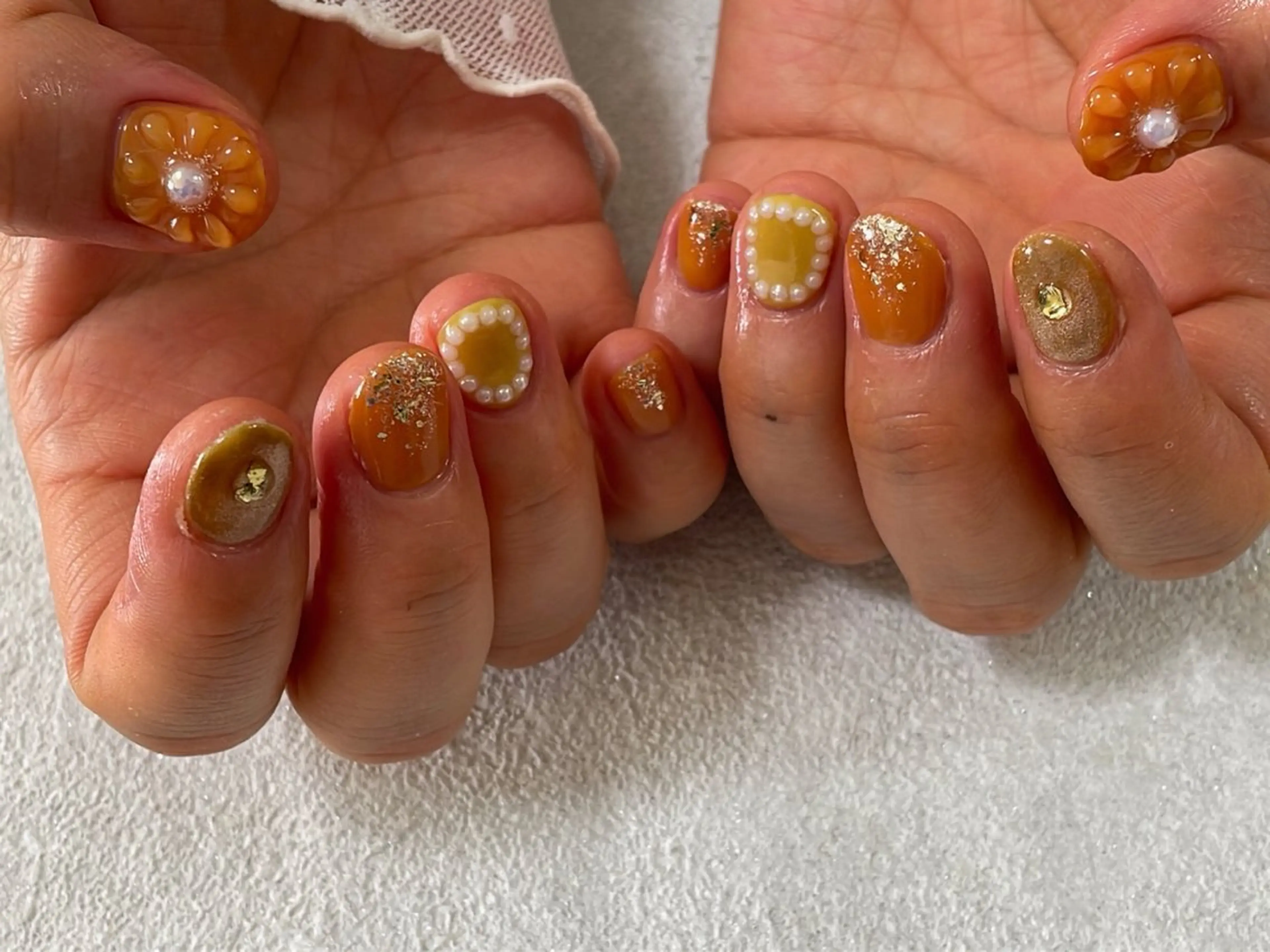 ネイル オーロラネイル フットネイル フレンチネイル ジェルネイル 韓国ネイル ハンドネイル kiki nail 二子玉川のネイルデザイン