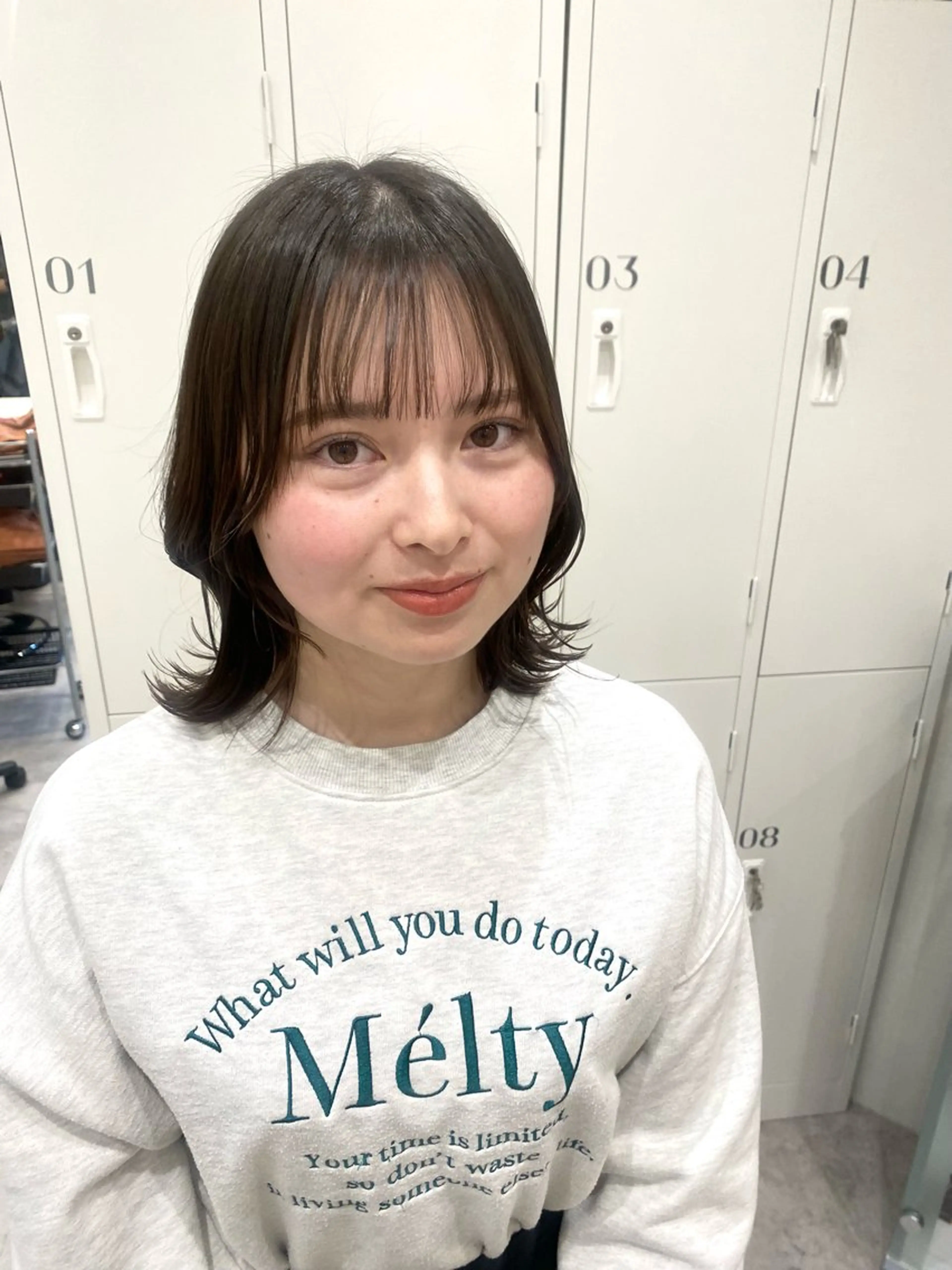 ミディアム カラー ヘアアレンジ 顔周りカット カット ヘアカラー ボブ /ニュアンス/ satomi🧸💖のヘアスタイル