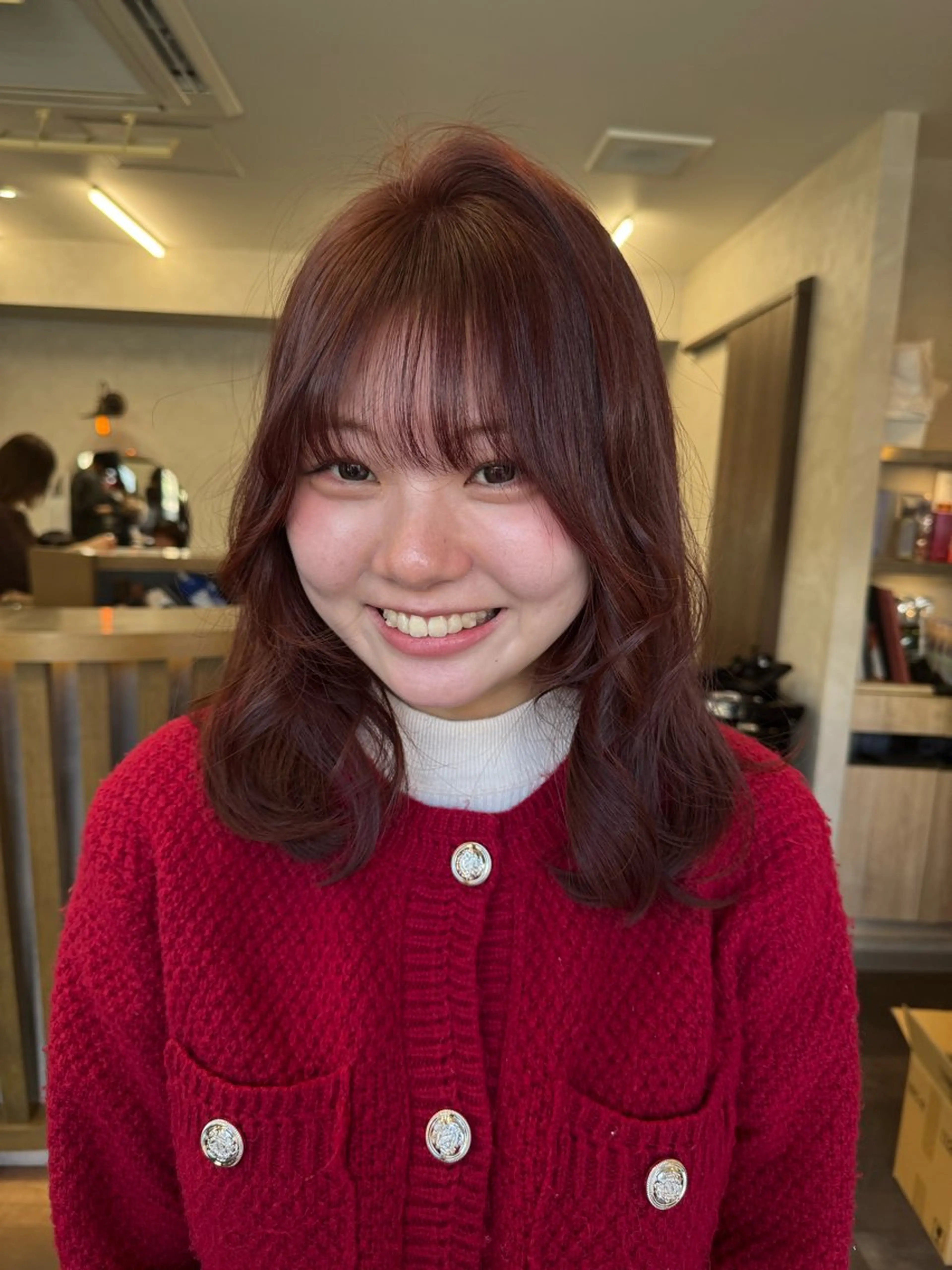 カラー ヘアカラー 博多ブリーチ× 透明感/縮毛矯正のヘアスタイル