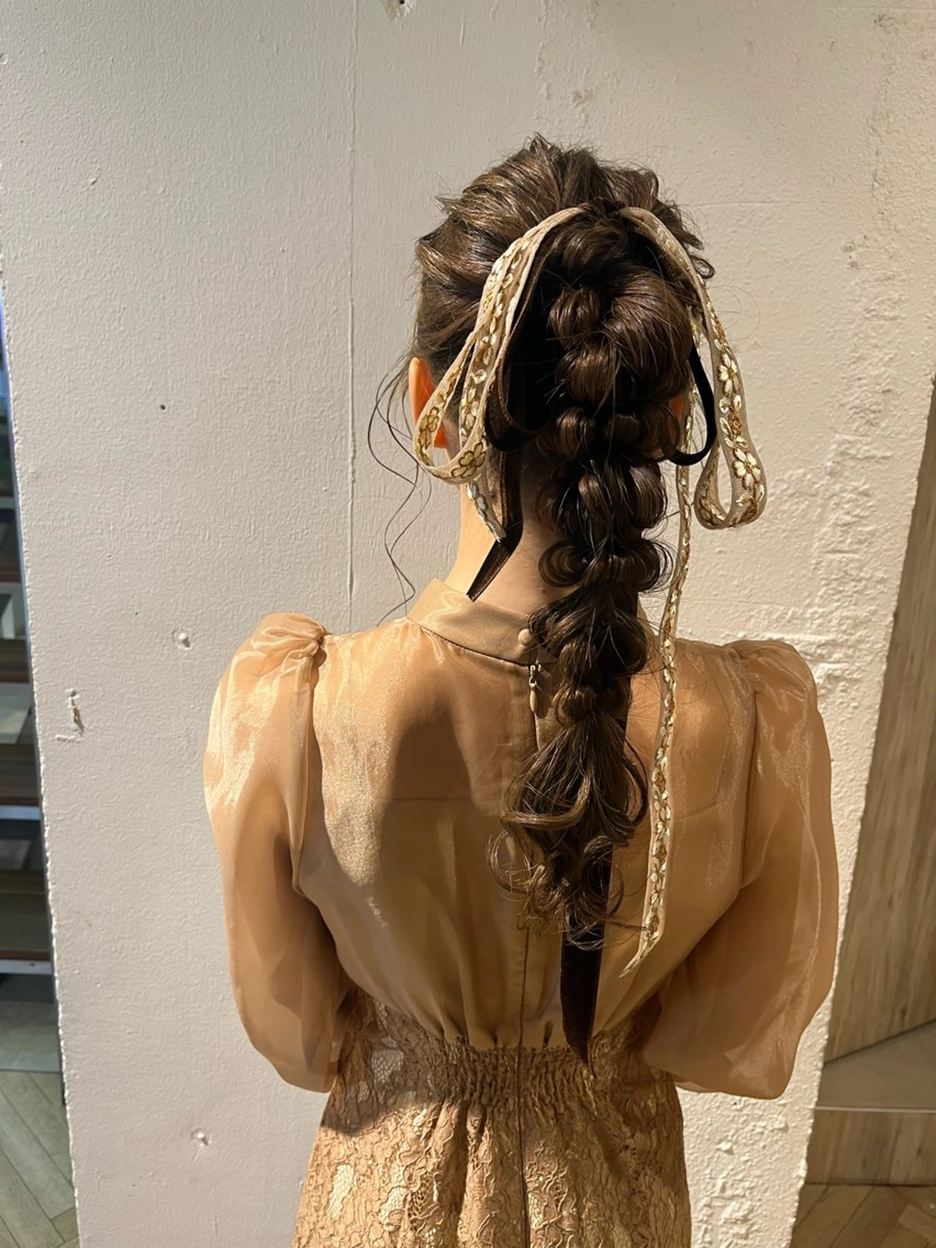 ヘアアレンジ ポニーテール 結婚式・ブライダル ヘアセット サソウ ユリエ🥥のヘアスタイル