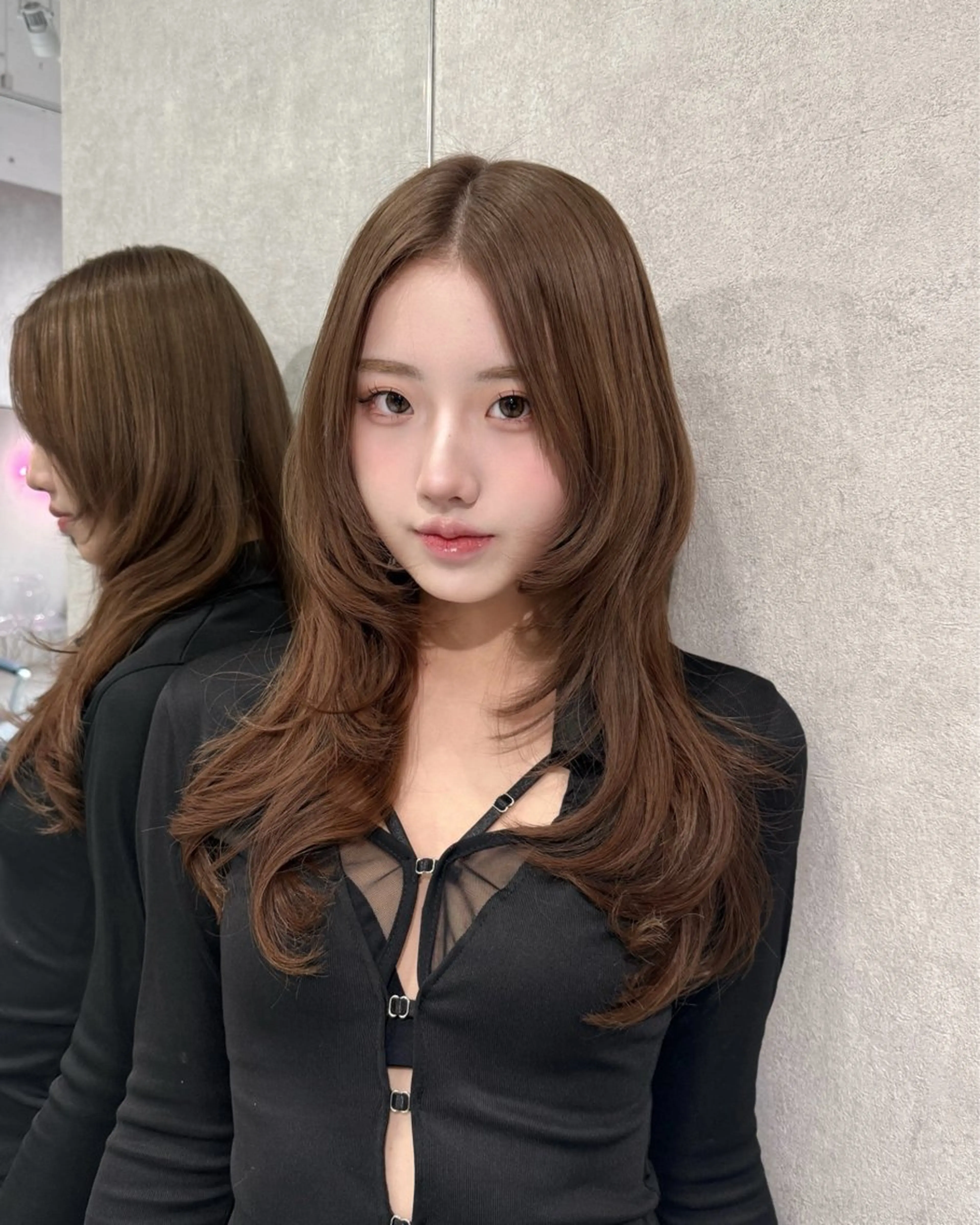 ロング ハッシュカット 韓国風ヘア RIN🩶レイヤー /ハッシュカットのヘアスタイル