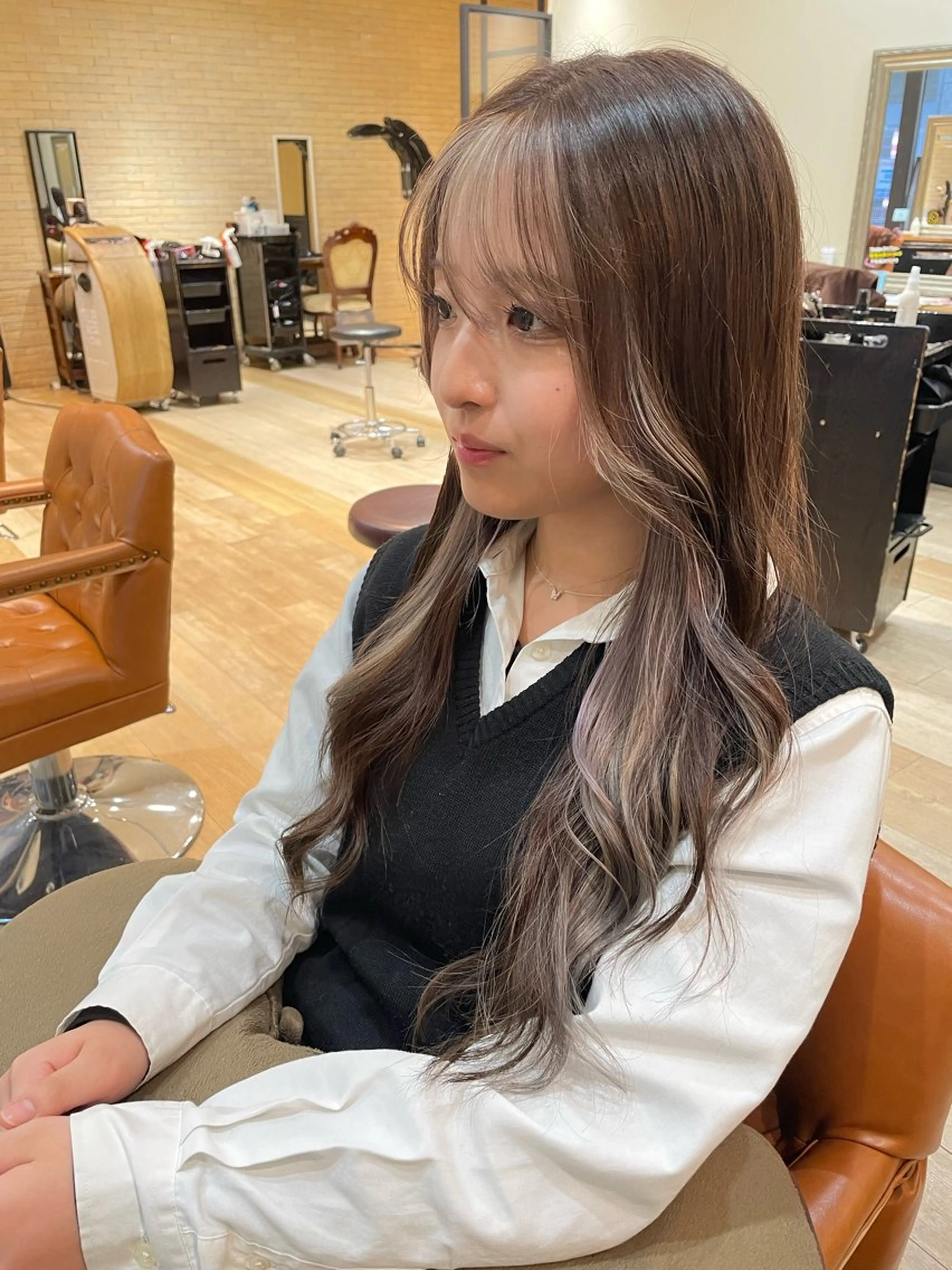 ロング カラー 松尾 遥花のヘアスタイル