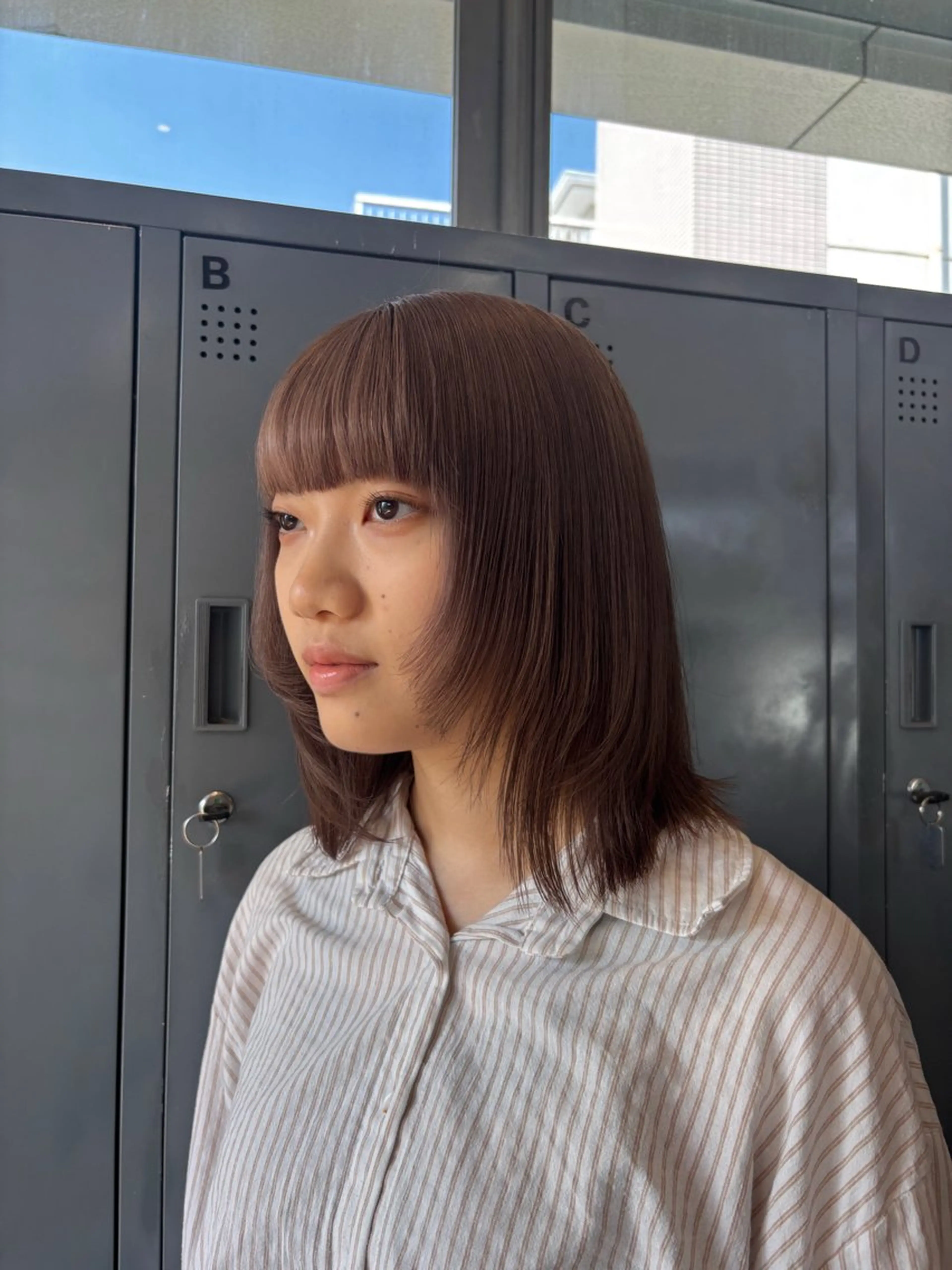 ミディアム ☘️かわいいハイトー ン☘️nonokaのヘアスタイル