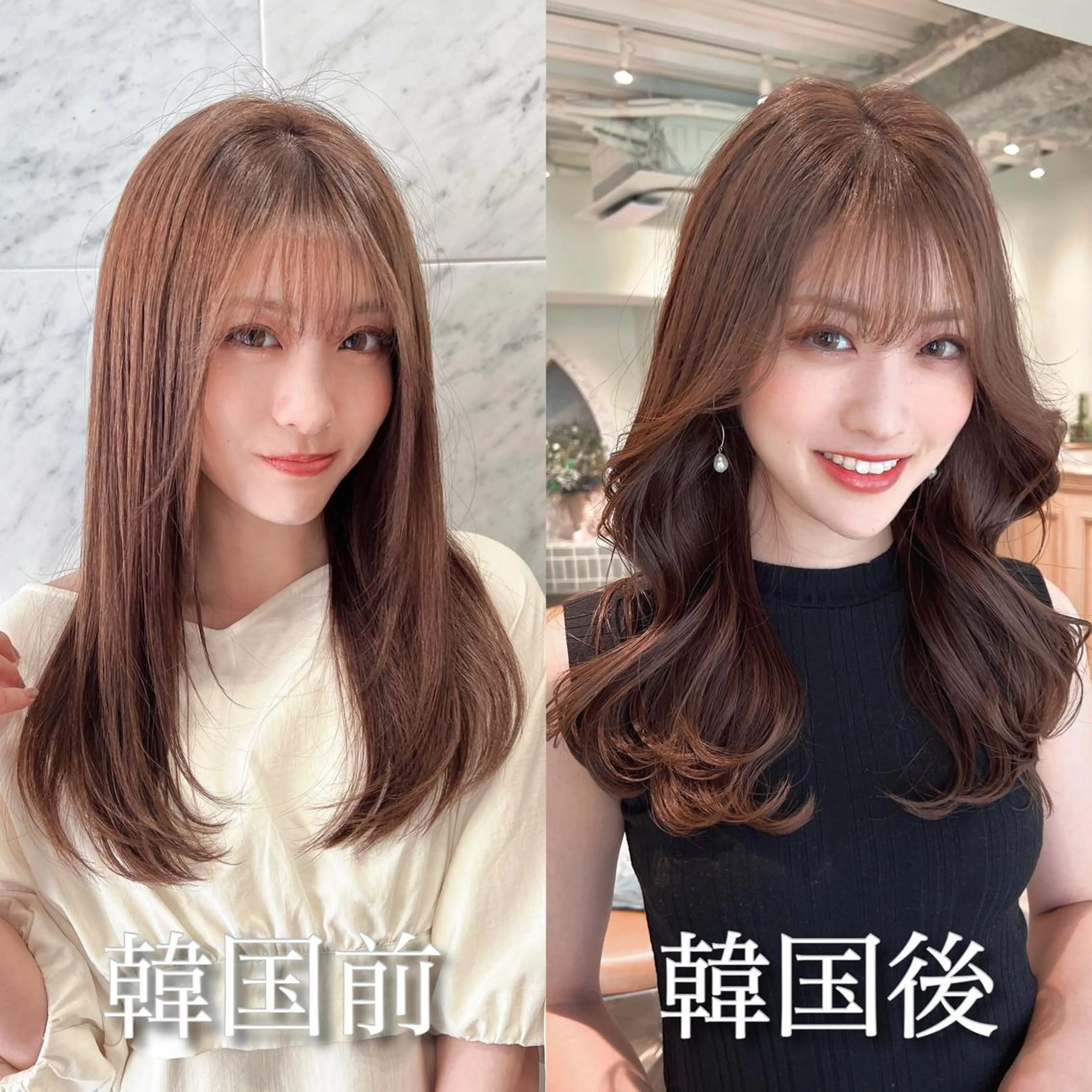 ロング カラー カット トリートメント レイヤーカット/ 顔周り 五島巨幹のヘアスタイル