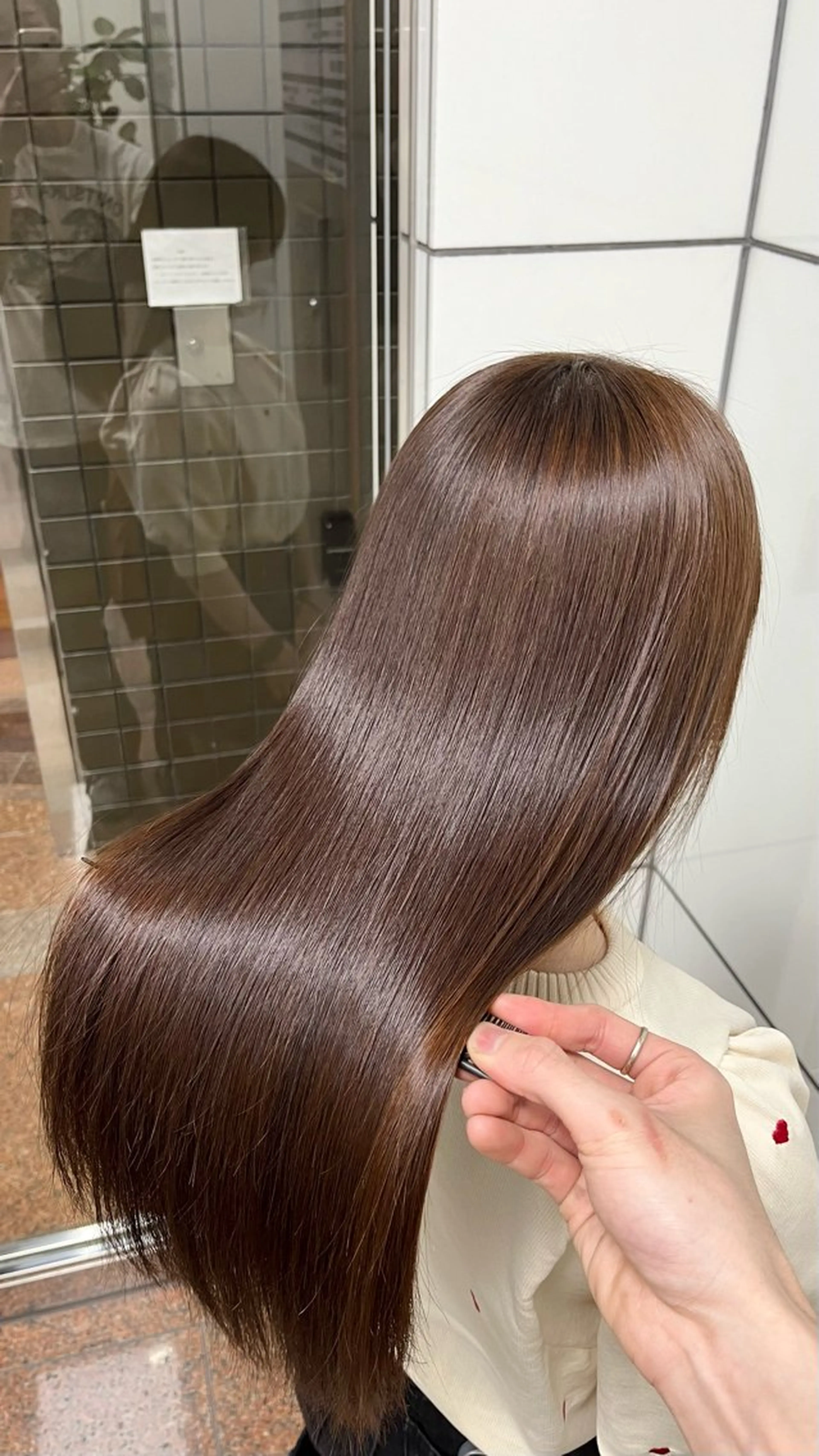 ロング カット 縮毛矯正 トリートメント 石原 悠貴のヘアスタイル