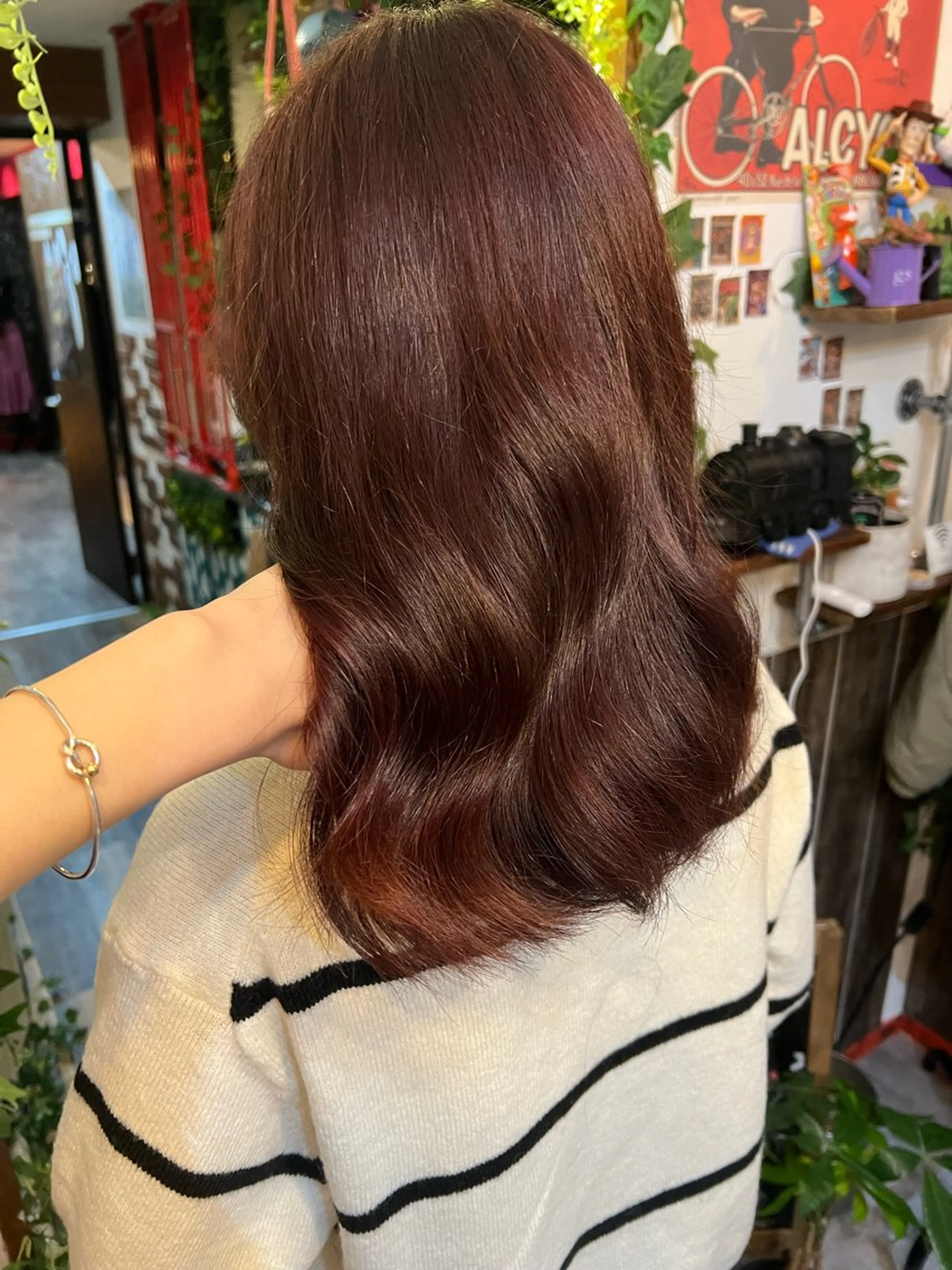 セミロング ピンクブラウン ヘアカラー トリートメント カラーパティシエ facce🌼ikoのヘアスタイル