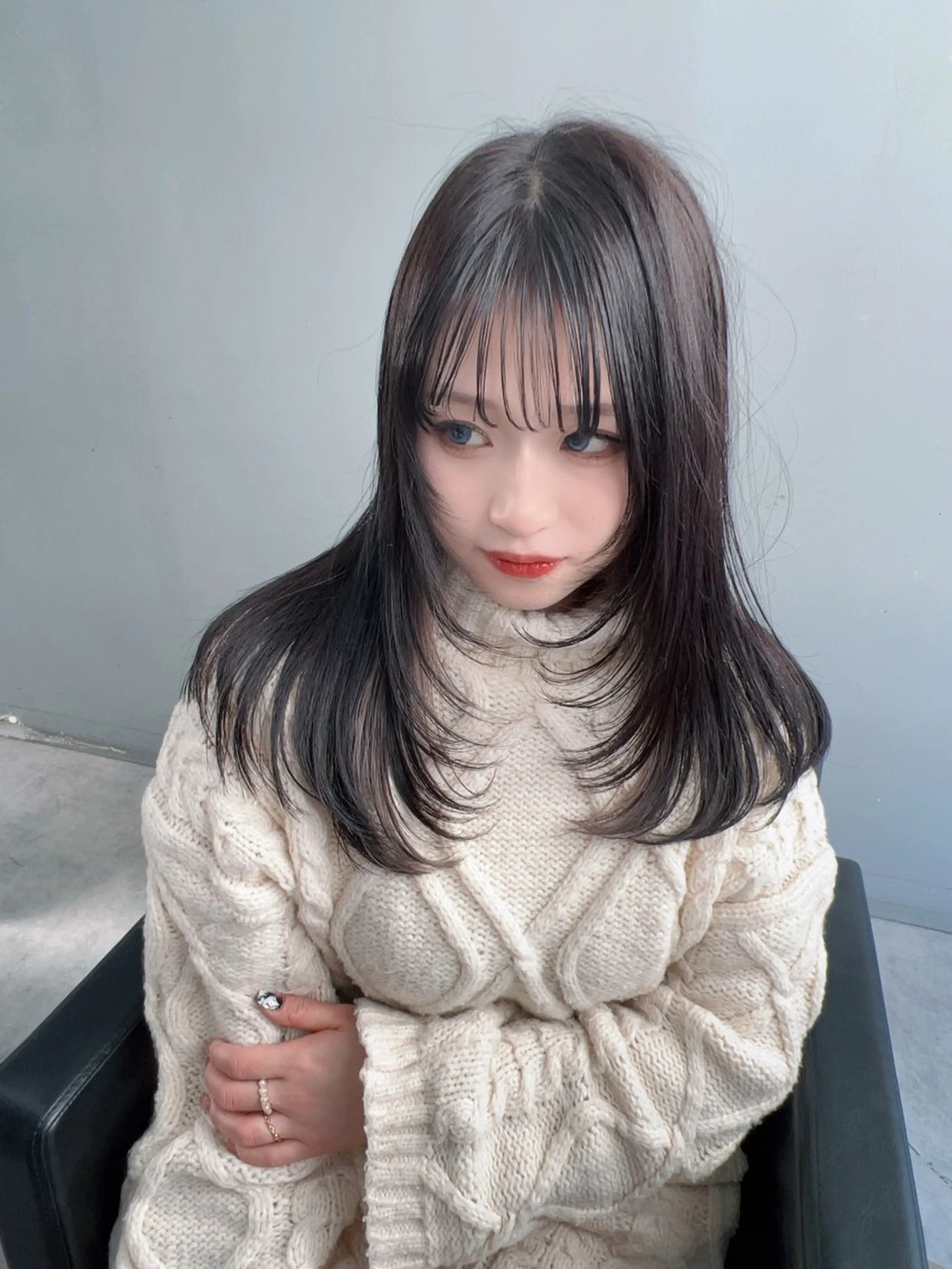 セミロング カラー 🪞上品で可愛い韓国 ヘア🪞Rikutoのヘアスタイル