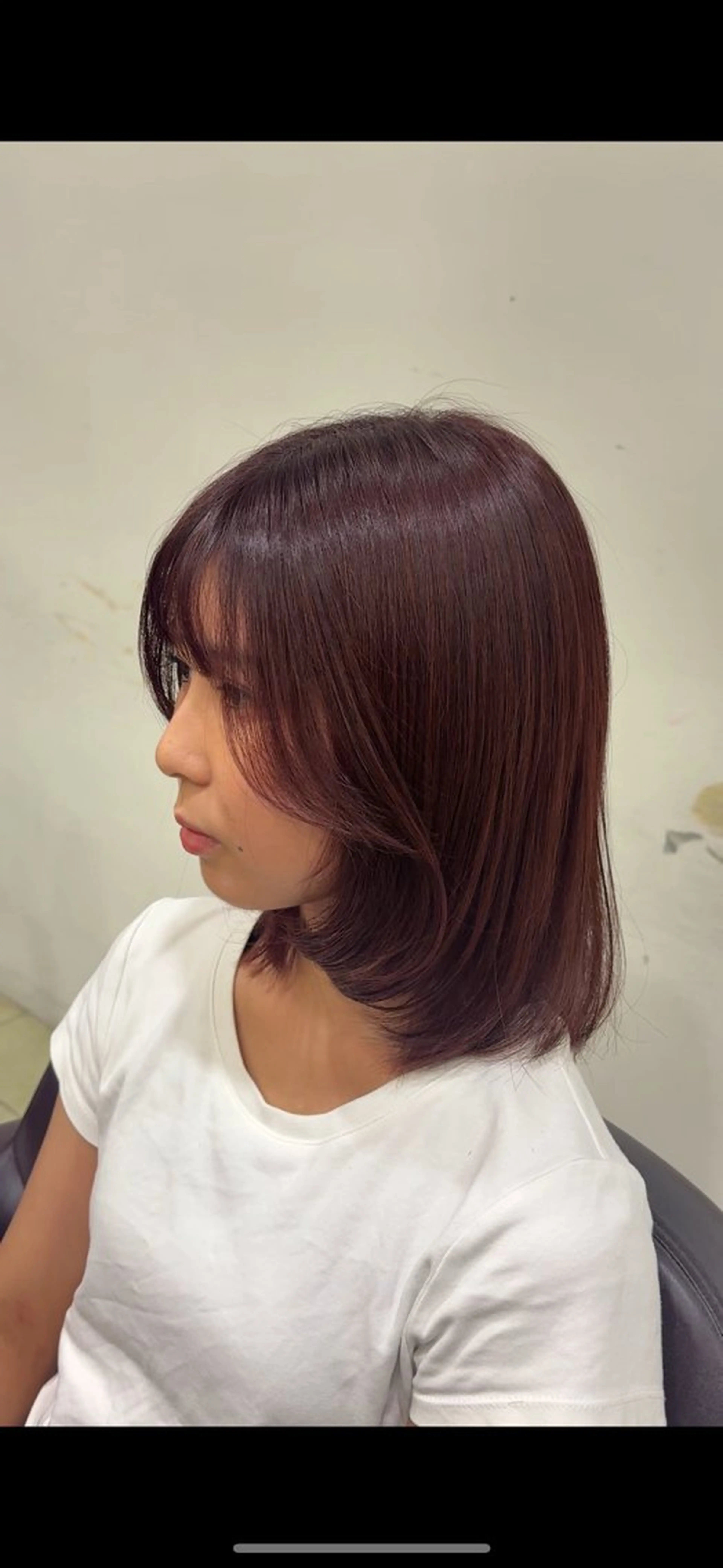 ミディアム カット ヘアカラー トリートメント フェザーパーマ🪶 シャドウ/ジュンエイのヘアスタイル